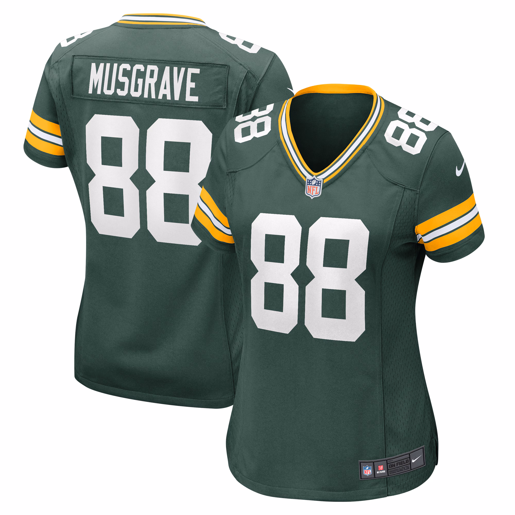 Luke Musgrave Green Bay Packers Women's  Game Jersey -  Green