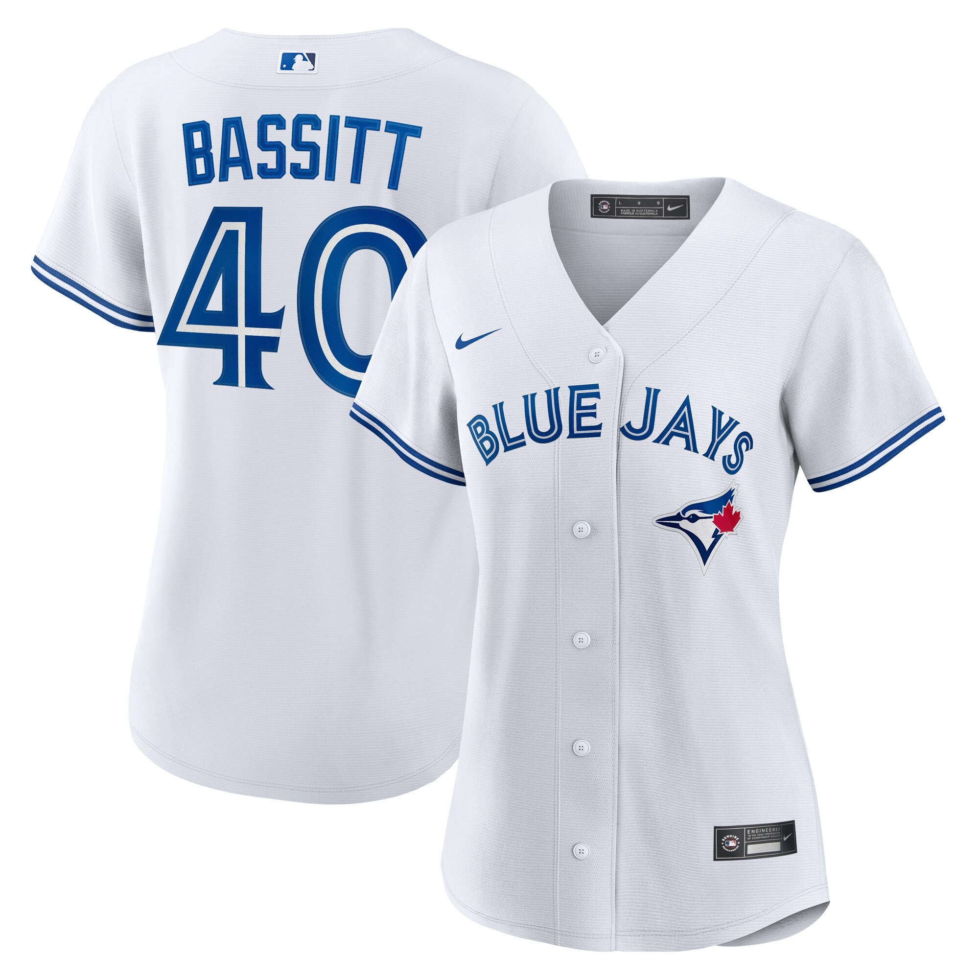 Chris Bassitt #40Toronto Blue Jays Women's Home Replica Jersey - White