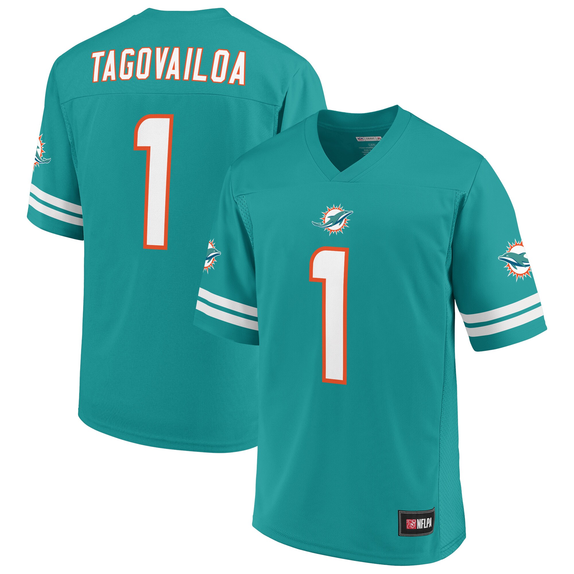 Men's Tua Tagovailoa Aqua Miami Dolphins Mass Player Jersey