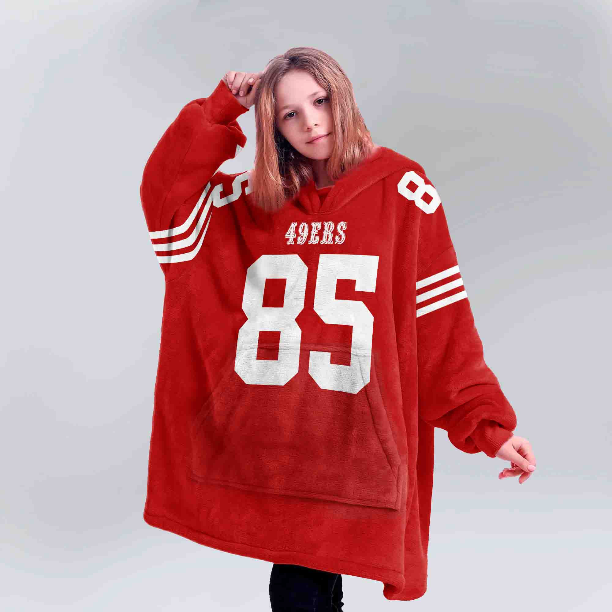 Adult G.K 85 San Francisco 49ers Football Unisex Blanket Hoodie