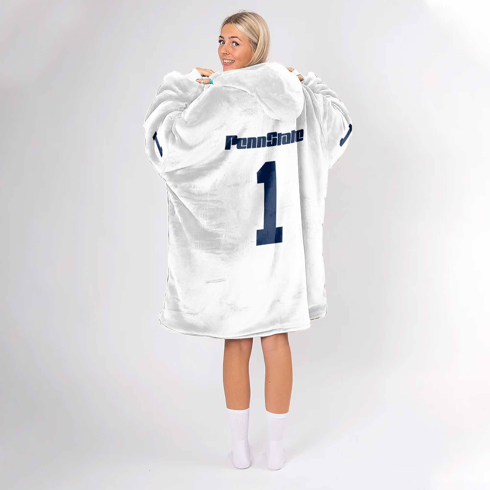Adult #1 Penn State Football Unisex Blanket Hoodie
