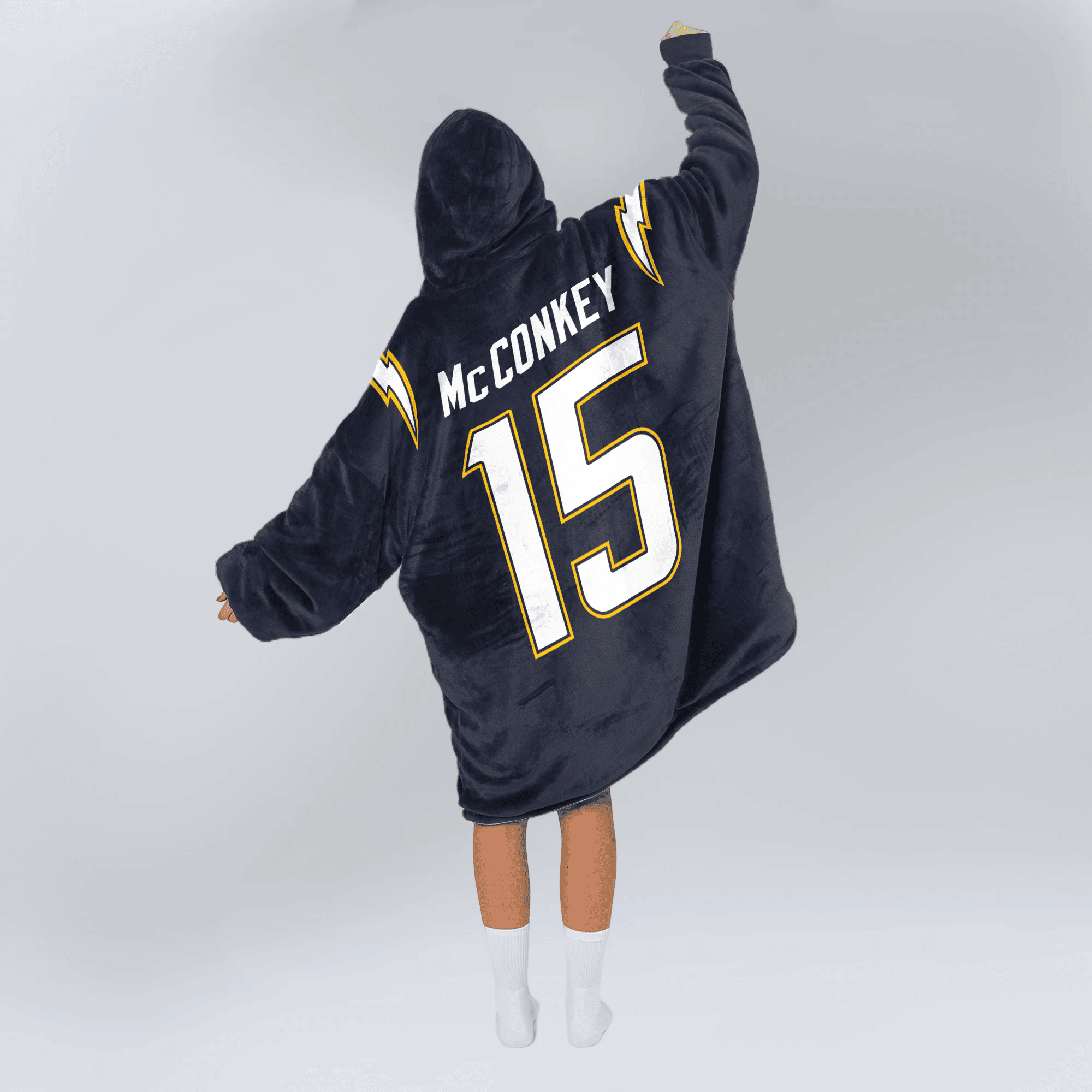 Adult 15 Los Angeles C Football Unisex Blanket Hoodie