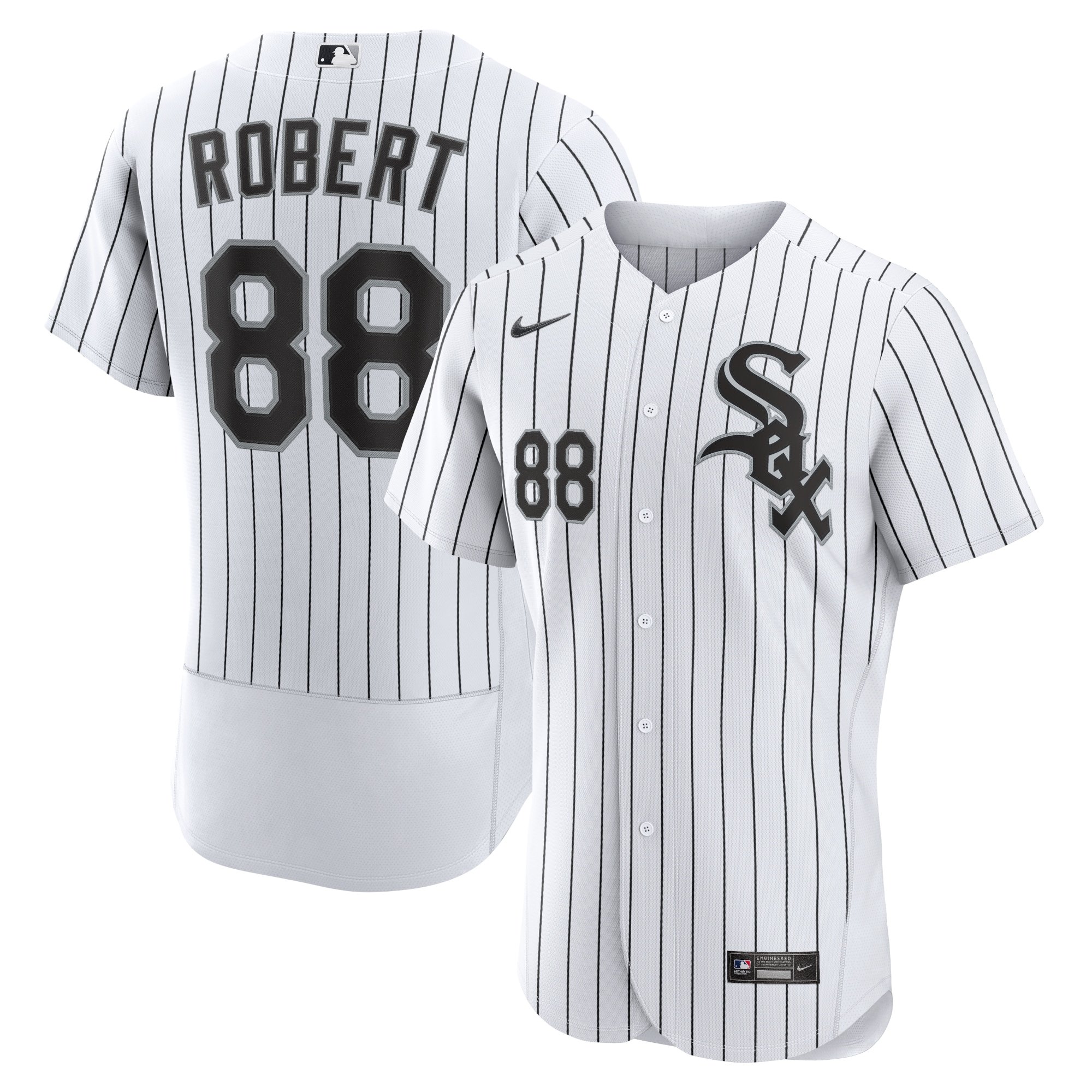 Men's Chicago White Sox Luis Robert  White/Black Home Player Jersey