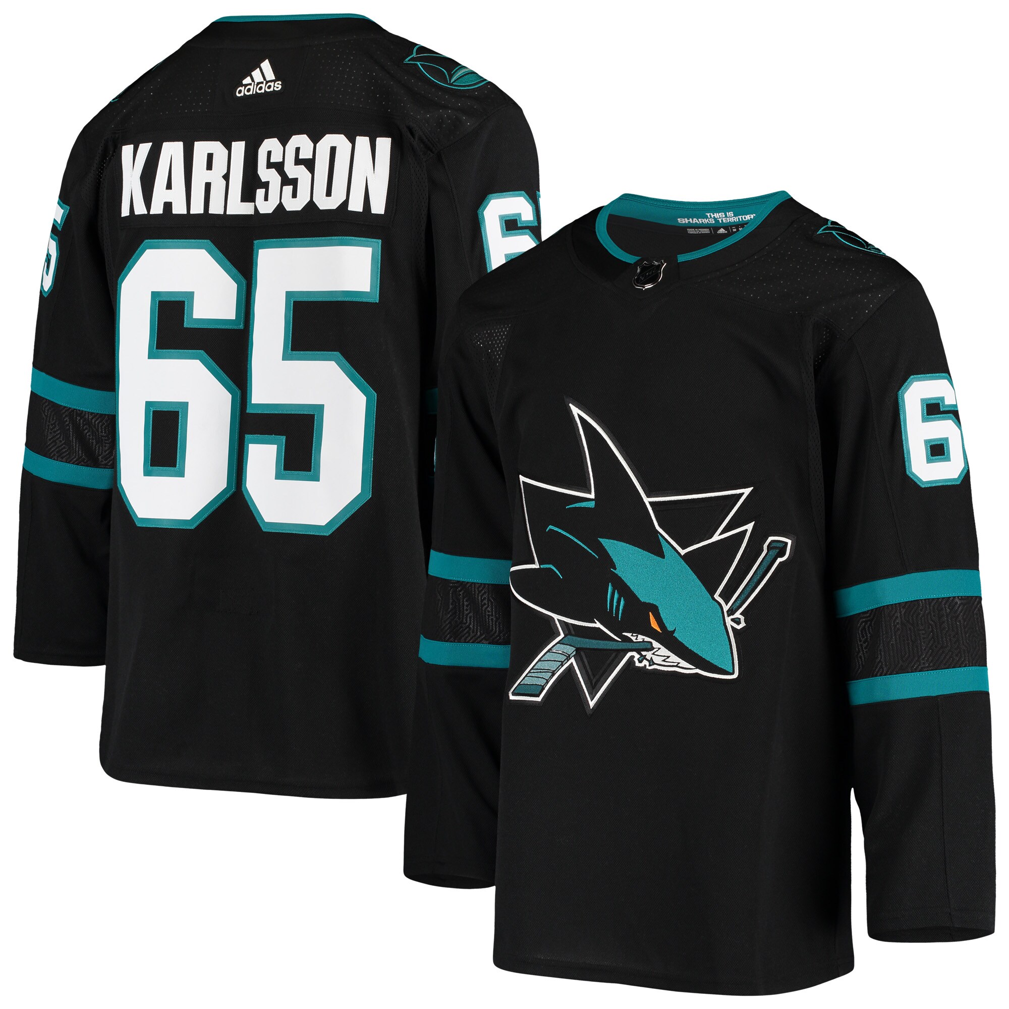 Erik Karlsson San Jose Sharks  Team Alternate Authentic Jersey - Black