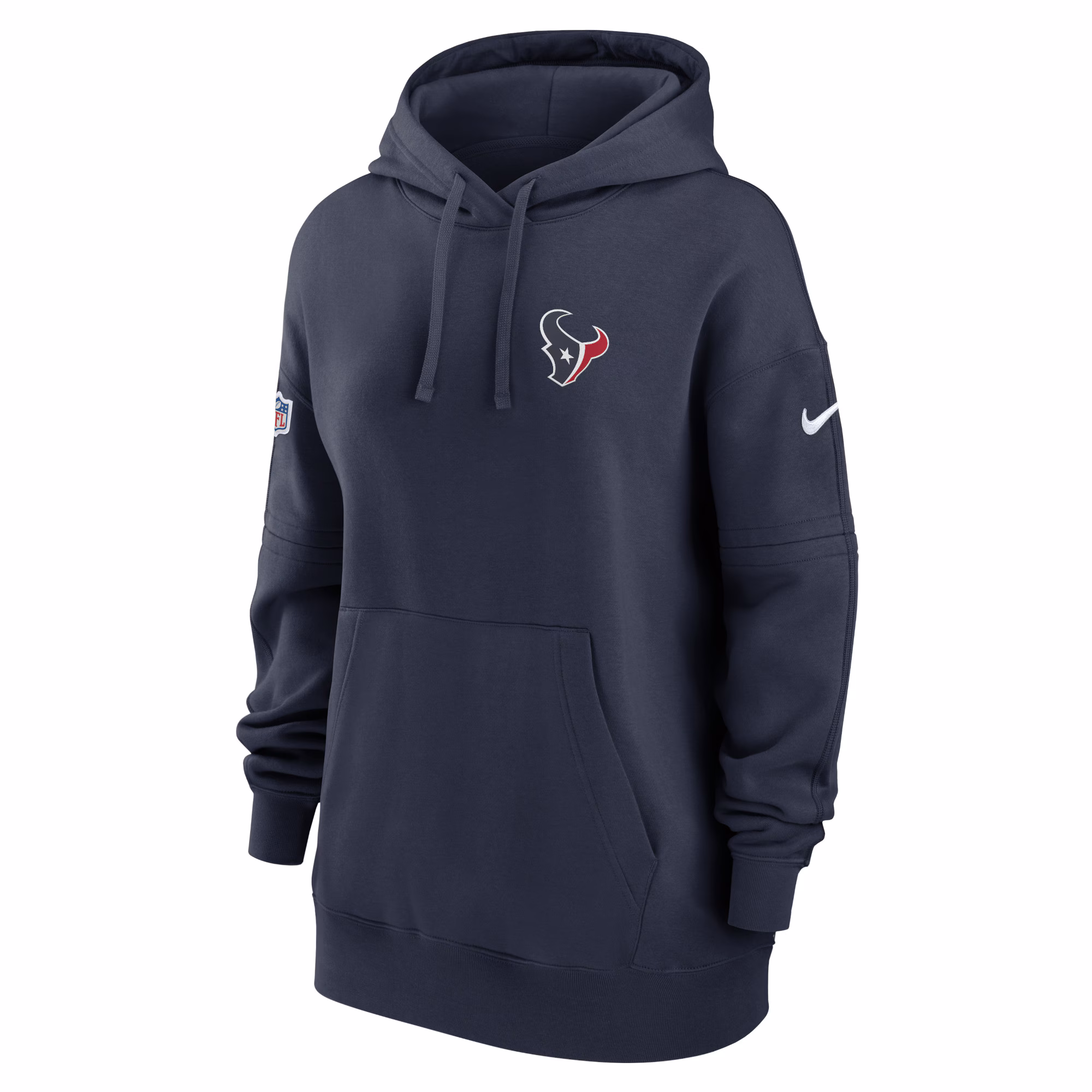 Houston Texans Women's 2023 Sideline Club Fleece Pullover Hoodie - Navy