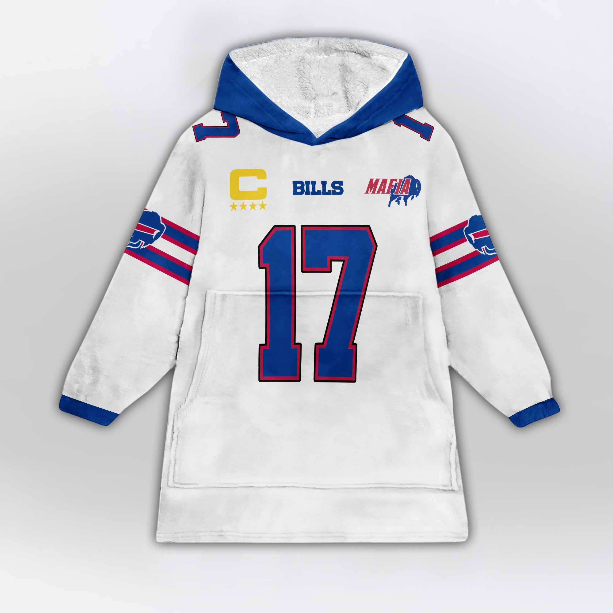 Mafia J.A 17 Buffalo Football Unisex Blanket Hoodie