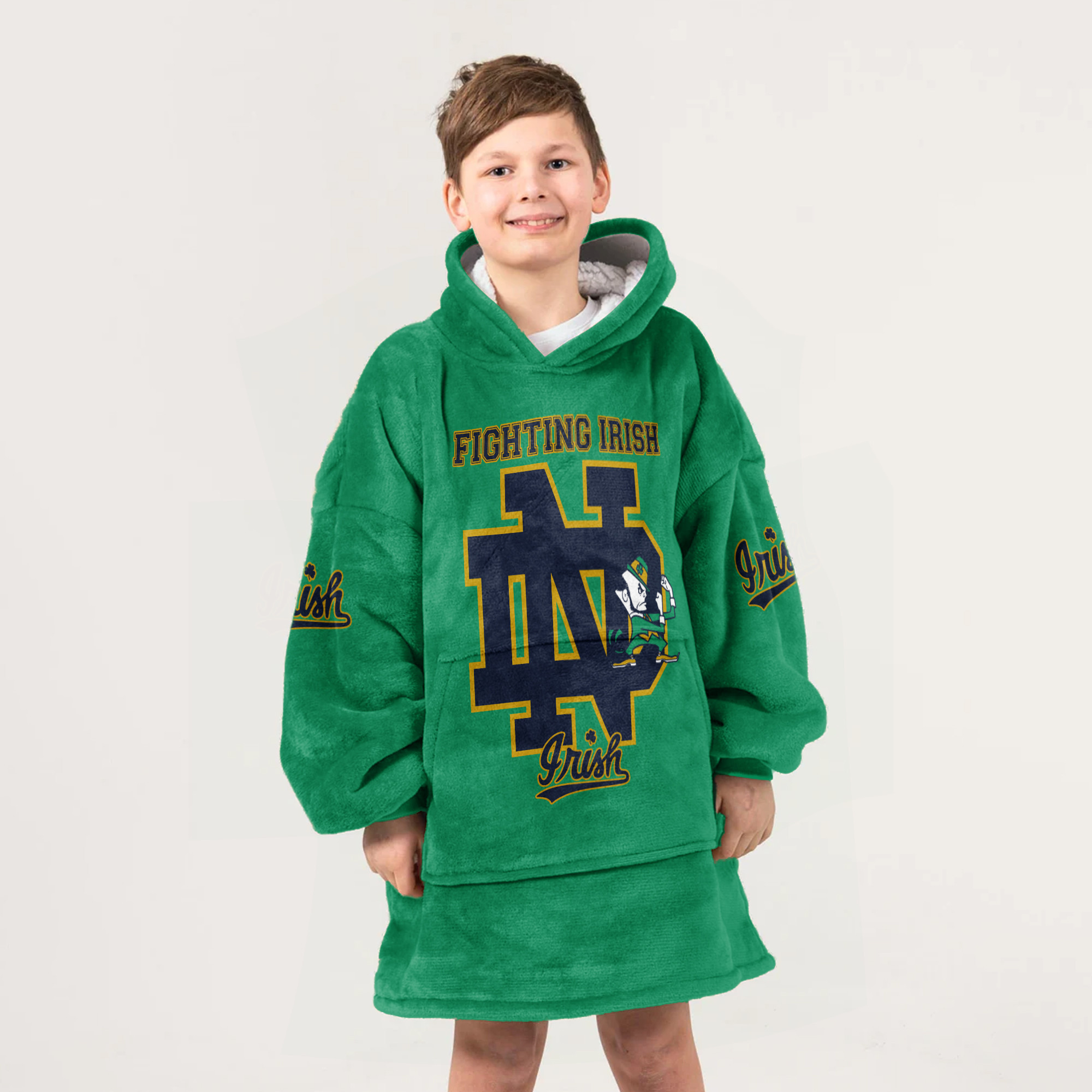 Adult Notre Dame Football Unisex Blanket Hoodie