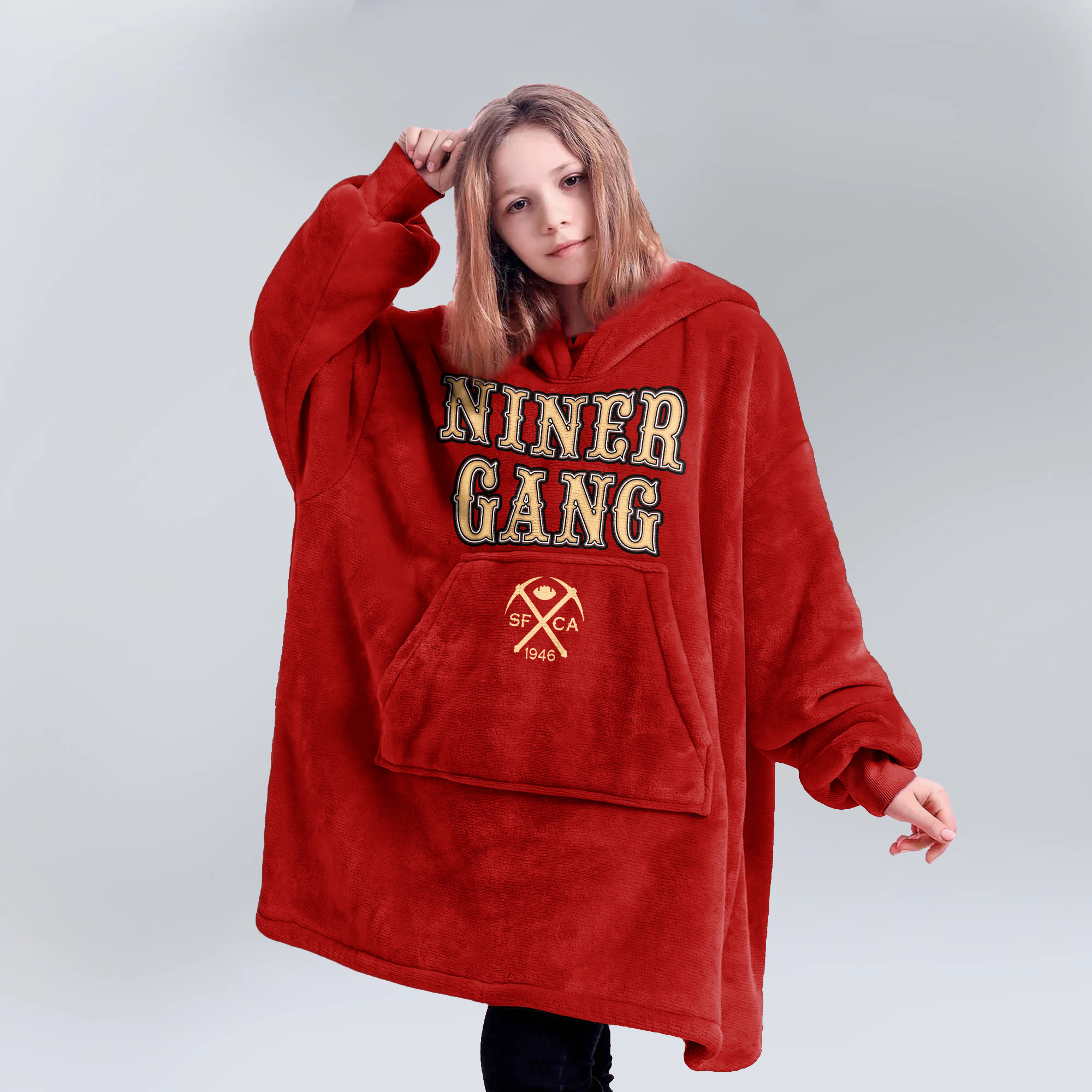 Adult They Not Like Us San Francisco 49ers Football Unisex Blanket Hoodie