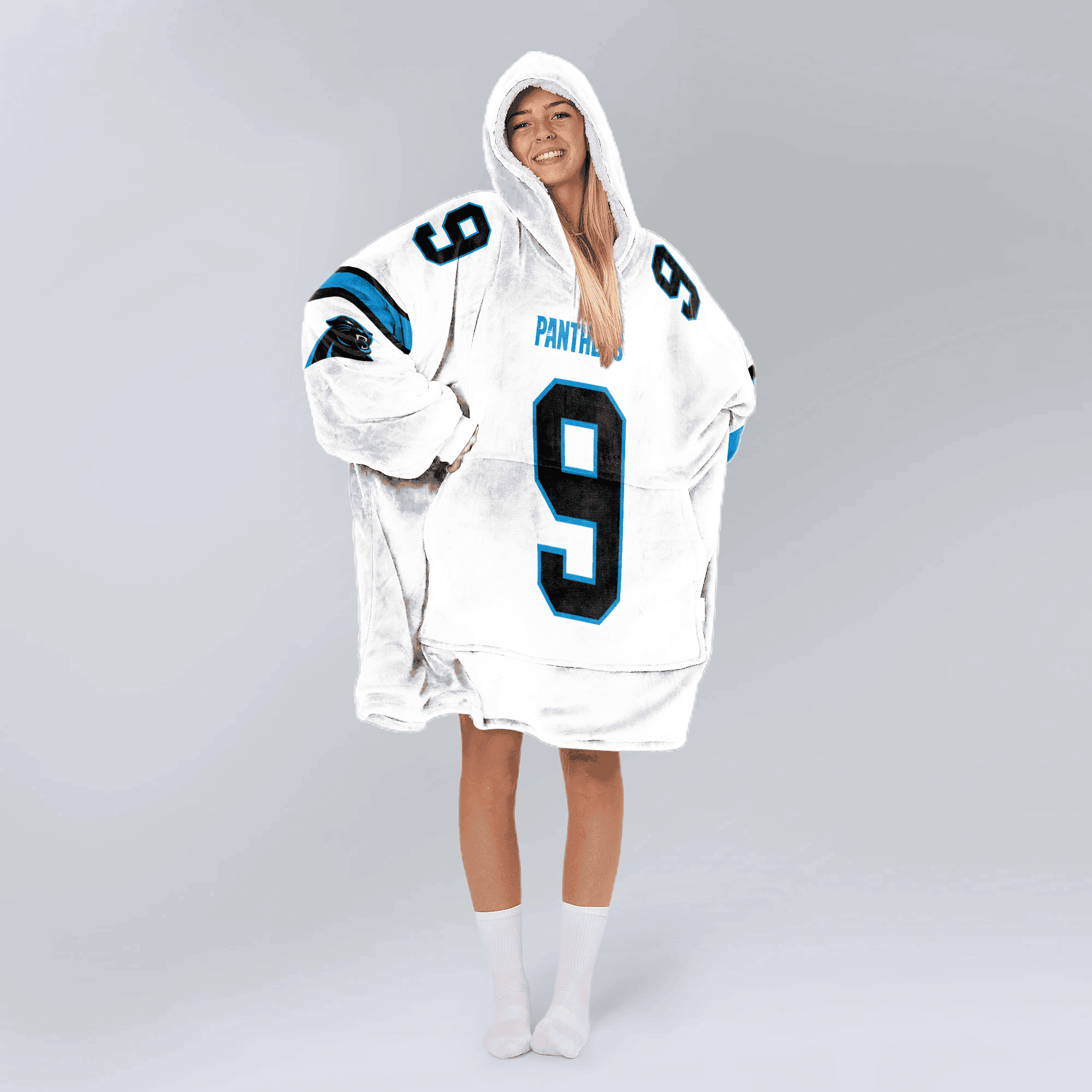 Adult 9 Carolina Football Unisex Blanket Hoodie