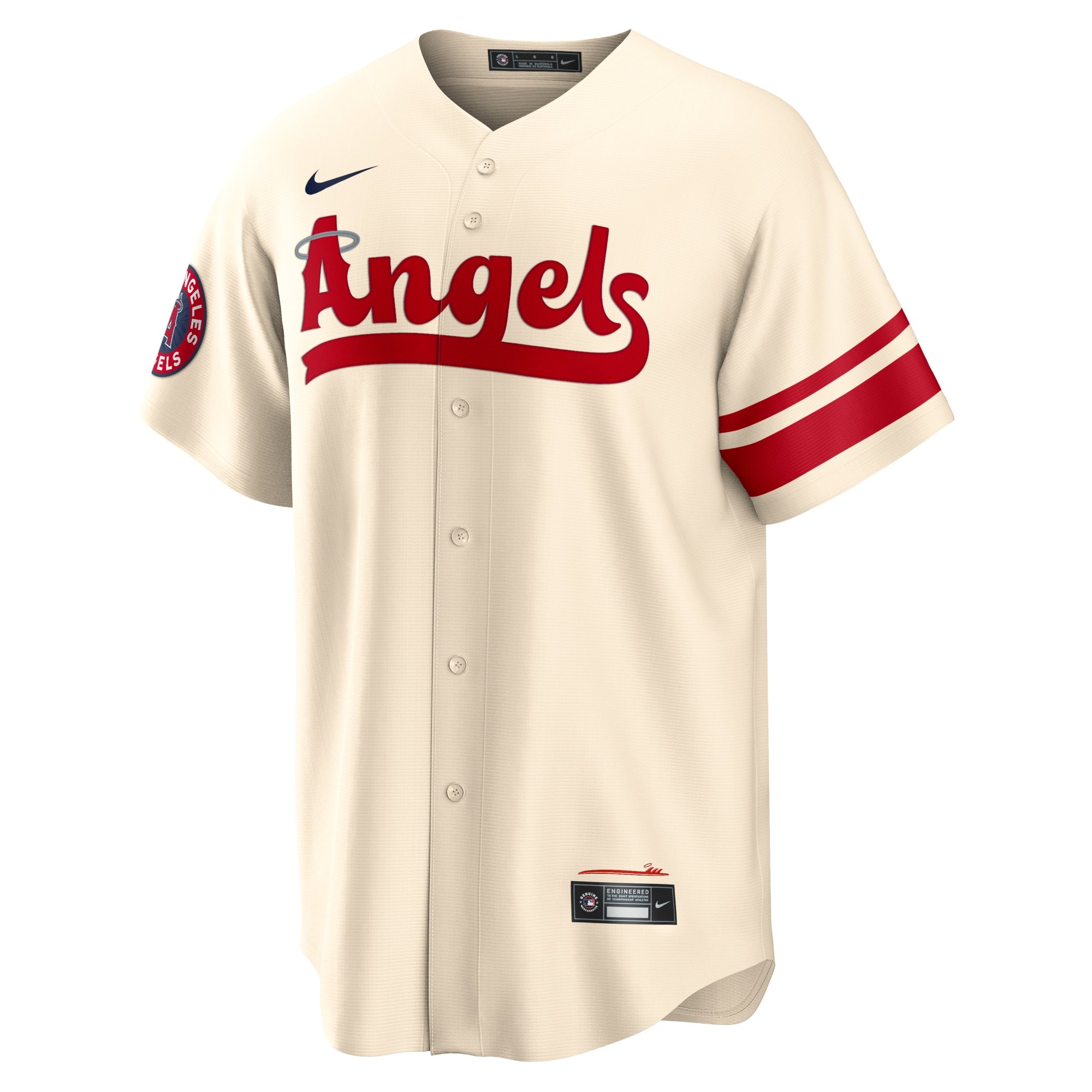 Men's Los Angeles Angels Mike Trout  Cream City Connect Replica Player Jersey