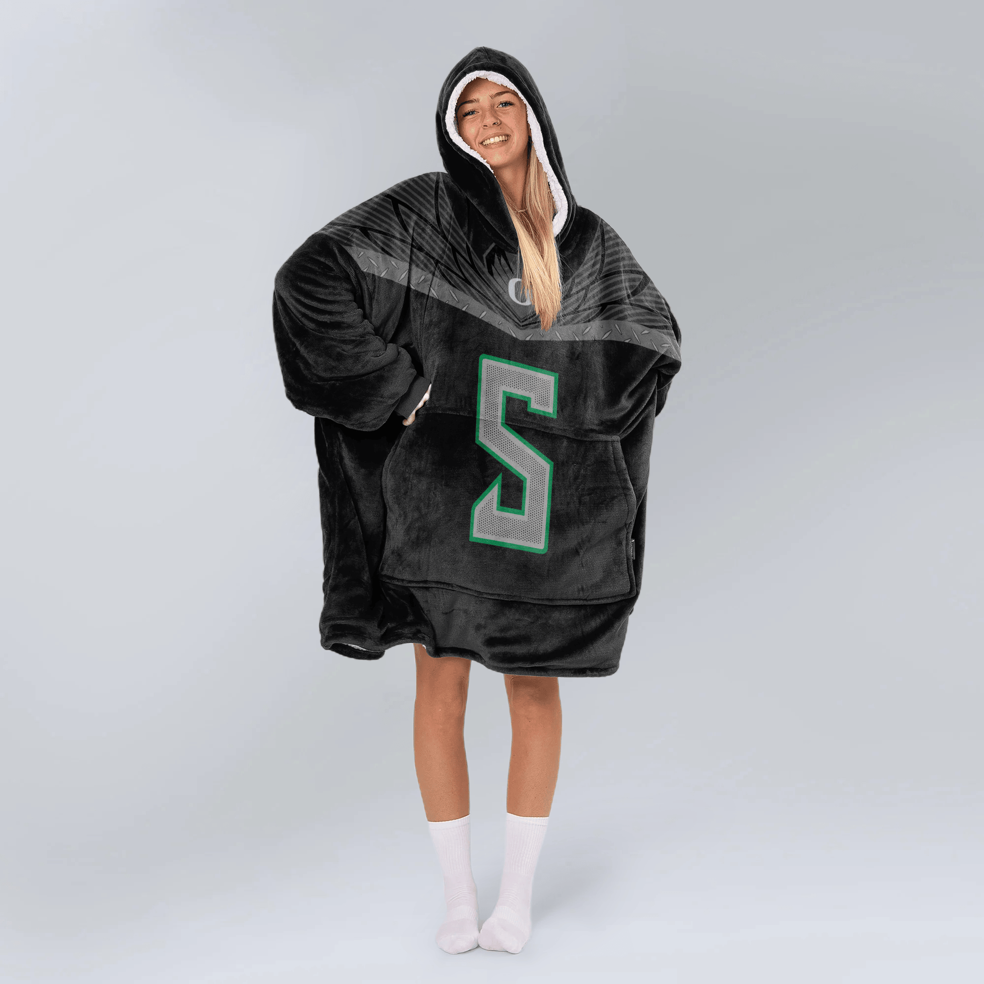 Adult D.M 5 Oregon Football Unisex Blanket Hoodie