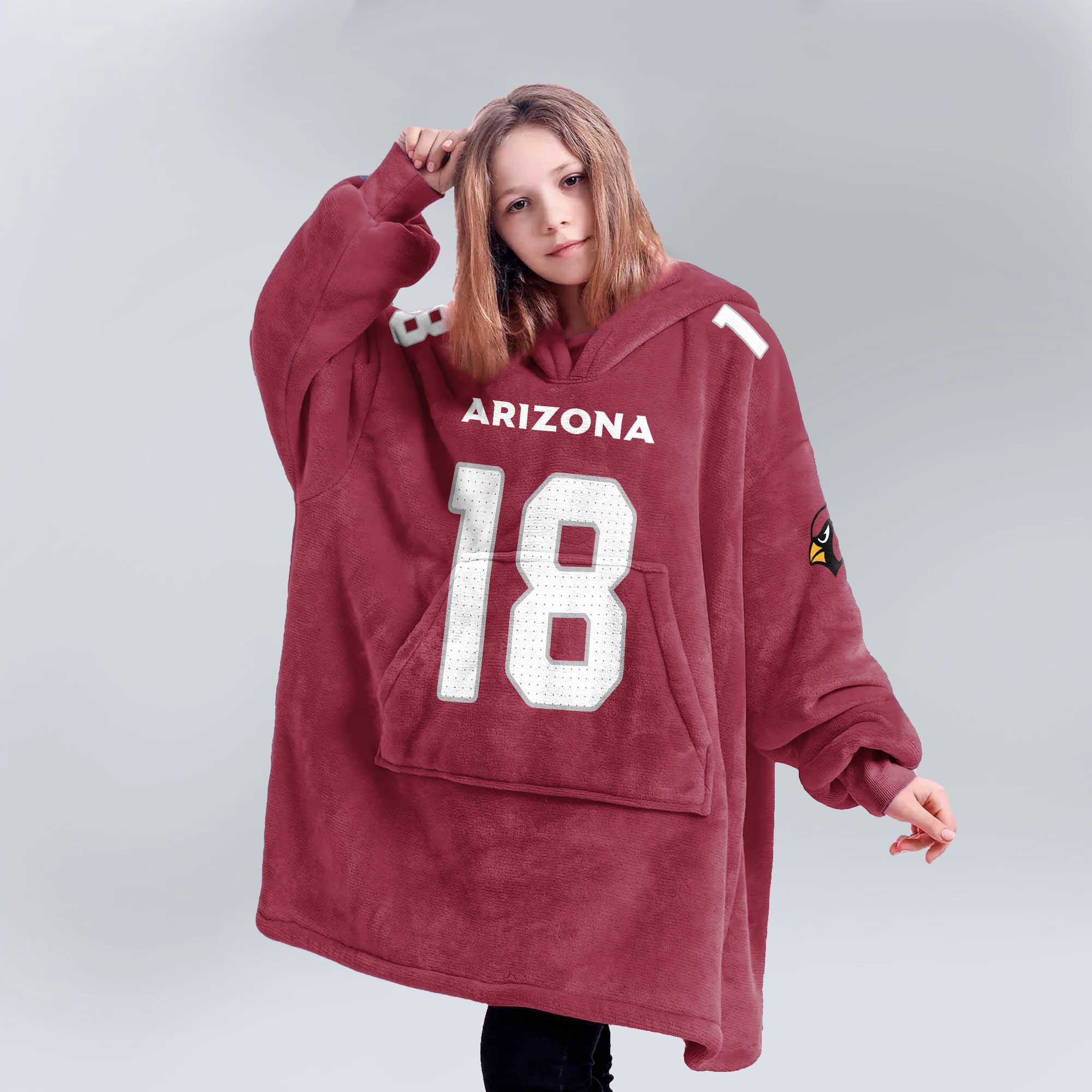 Kid 18 Arizona Football Unisex Blanket Hoodie