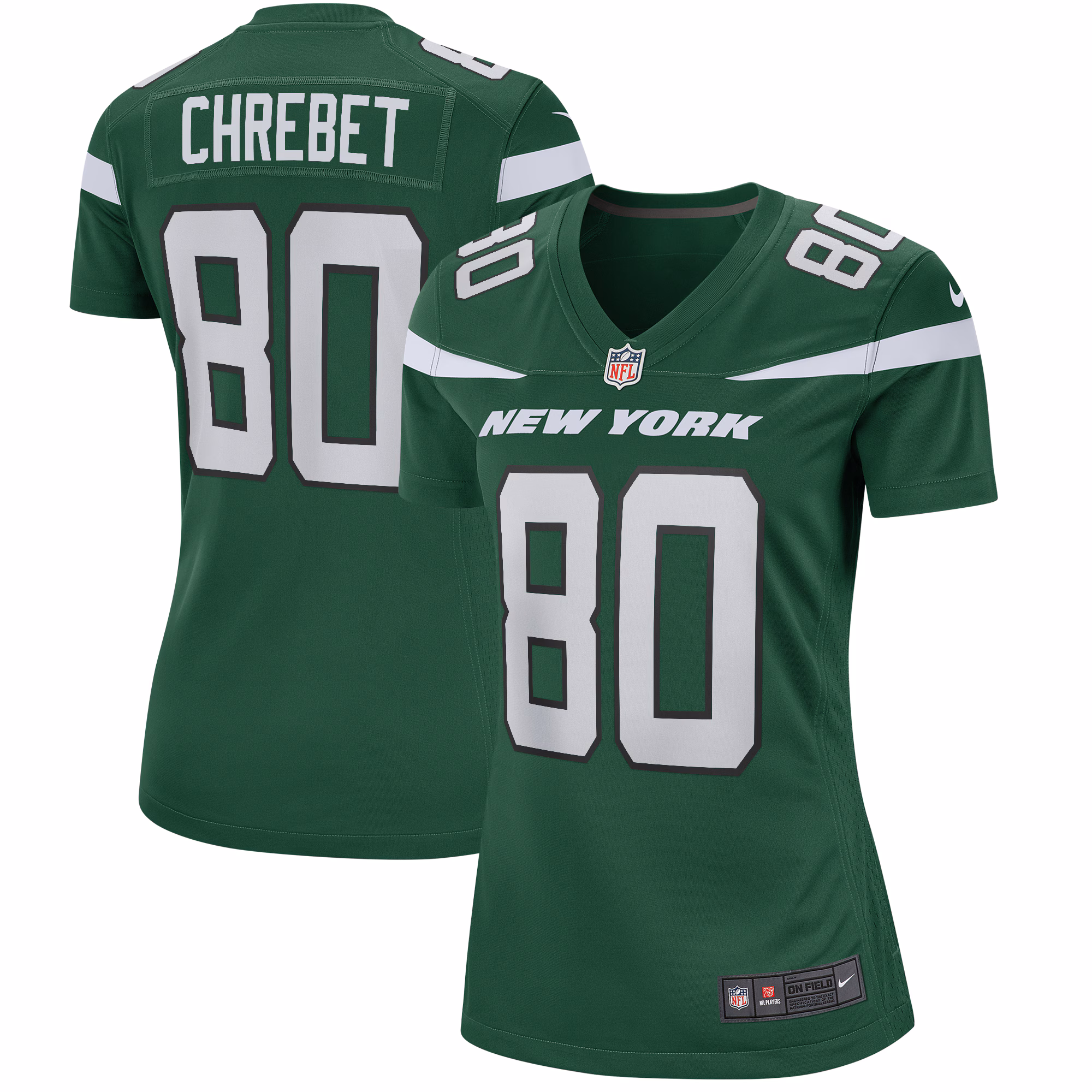 Wayne Chrebet New York Jets Women's Game Retired Player Jersey - Gotham Green