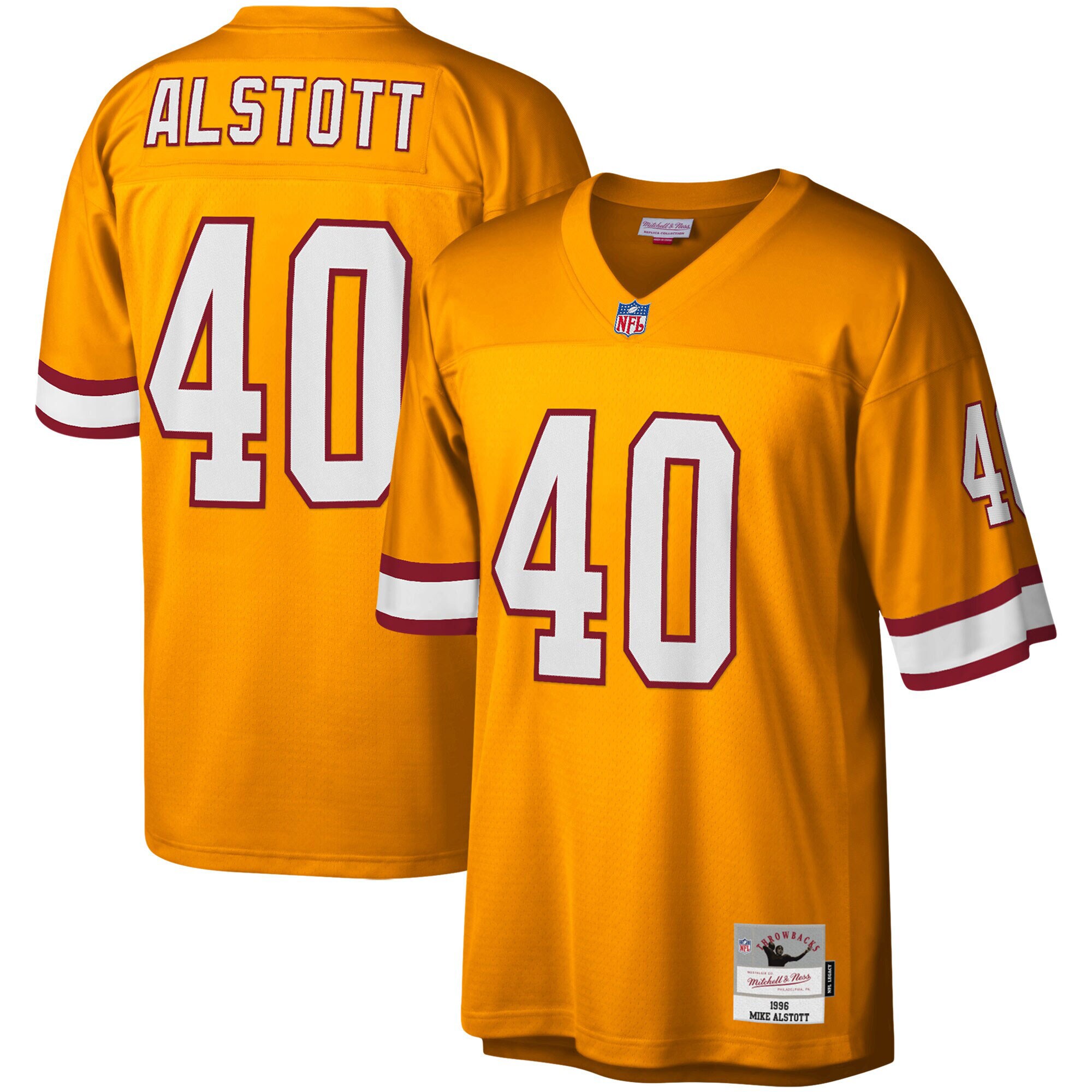 Mike Alstott Tampa Bay Buccaneers  Big & Tall 1996 Retired Player Replica Jersey - Orange