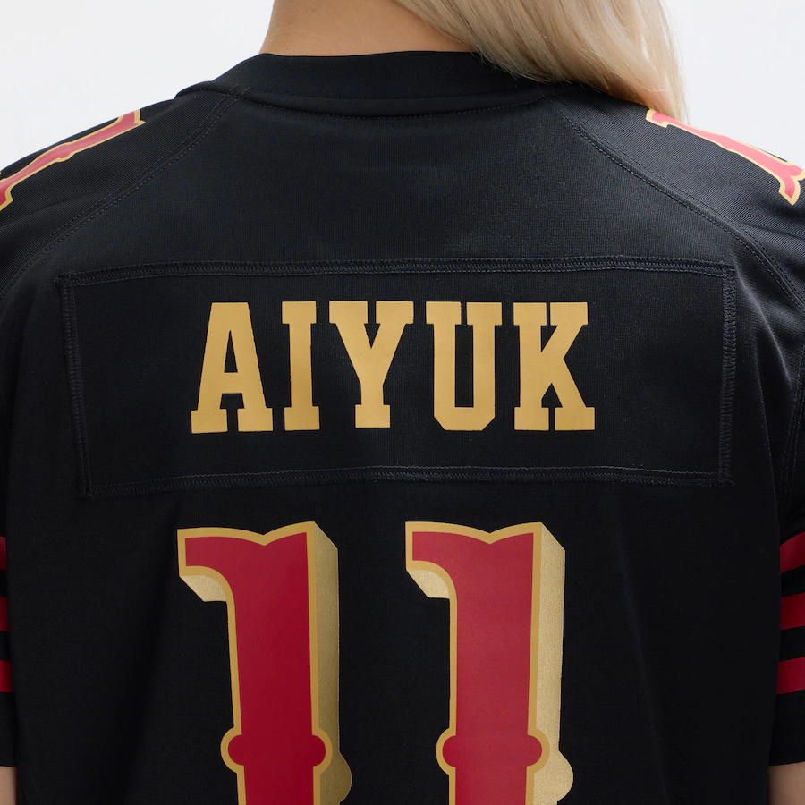Brandon Aiyuk #11 San Francisco 49ers Women's 2025 Rivalries Collection Game Jersey - Black