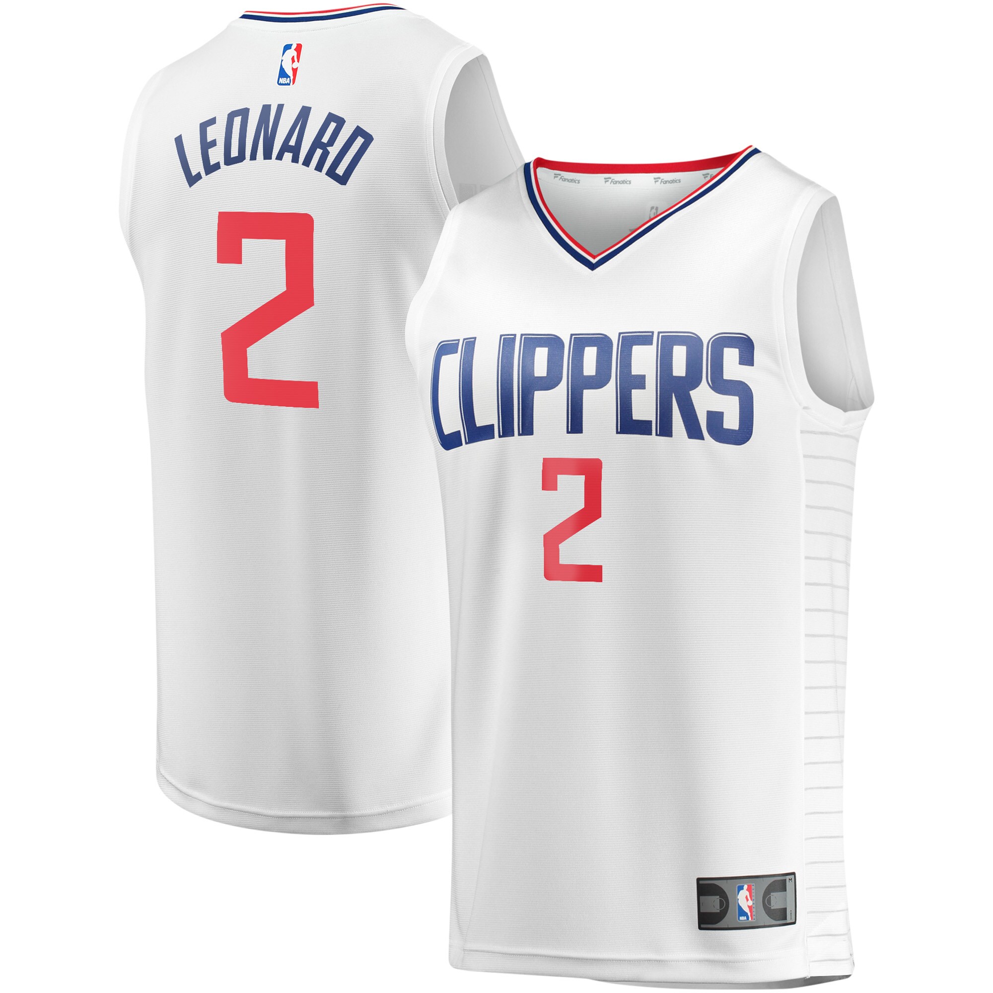 Kawhi Leonard LA Clippers  Youth Fast Break Player Jersey - Association Edition - White