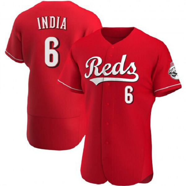 Men's Cincinnati Reds #6 Jonathan India Red Stitched MLB Flex Base  Jersey