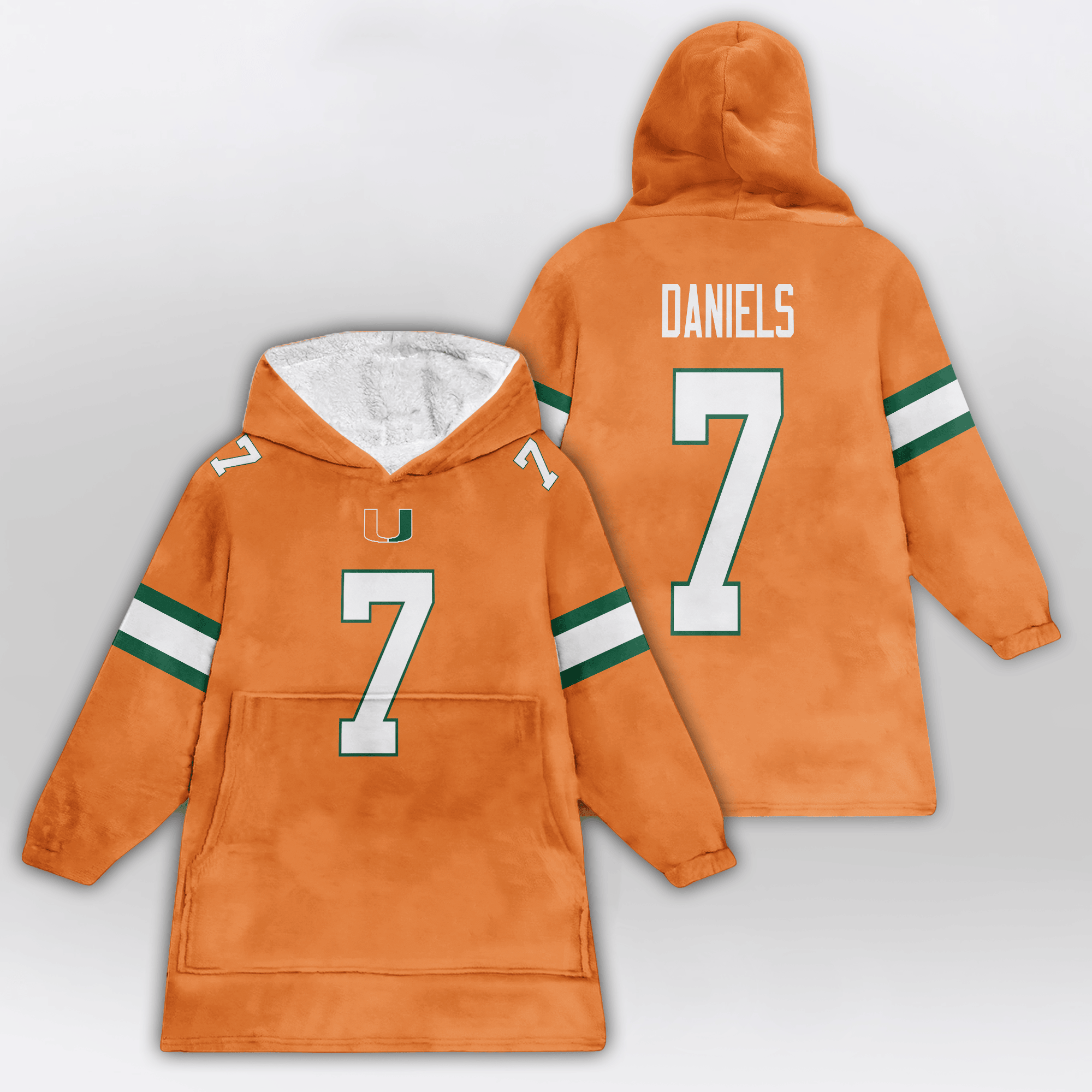 Kid C.J.D 7 Miami Football Unisex Blanket Hoodie