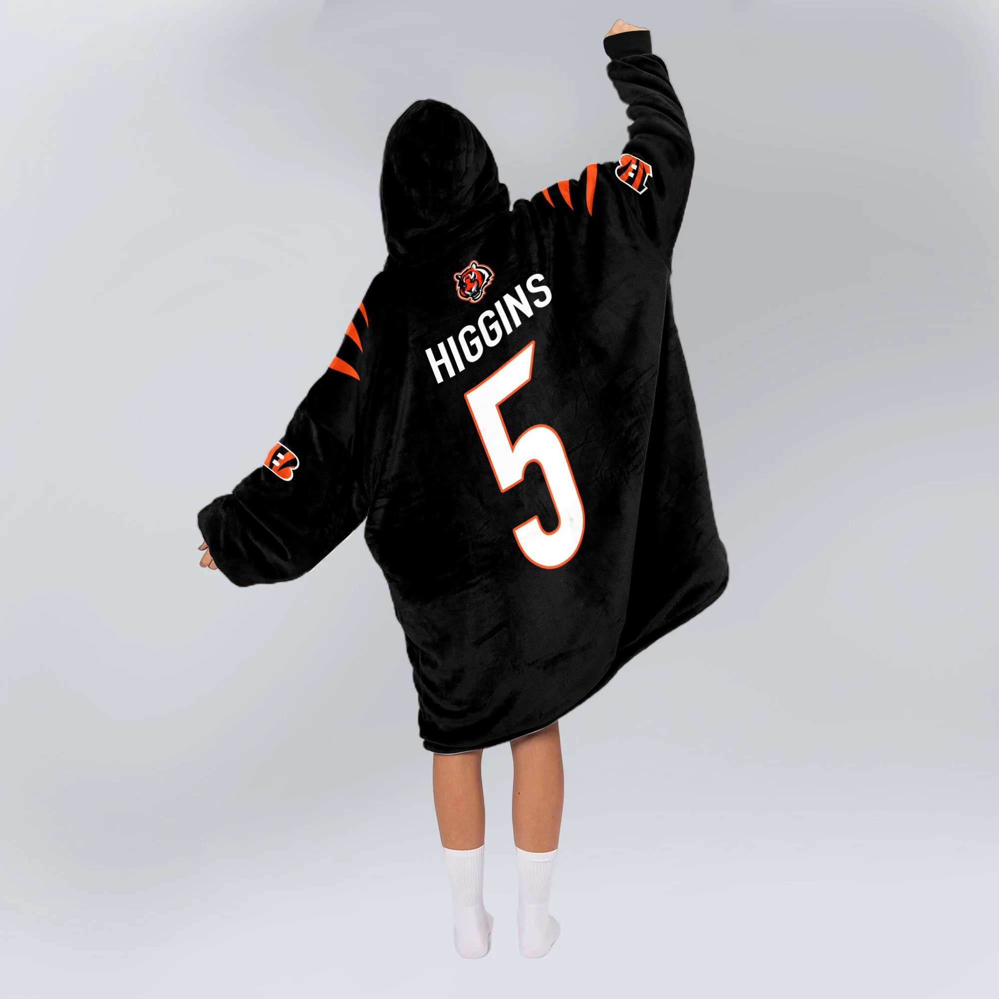 Adult 5 Cincinnati Football Unisex Blanket Hoodie