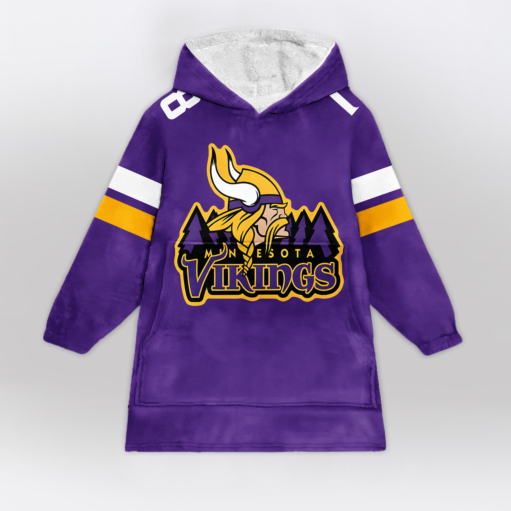 Adult 18 Minnesota Football Unisex Blanket Hoodie