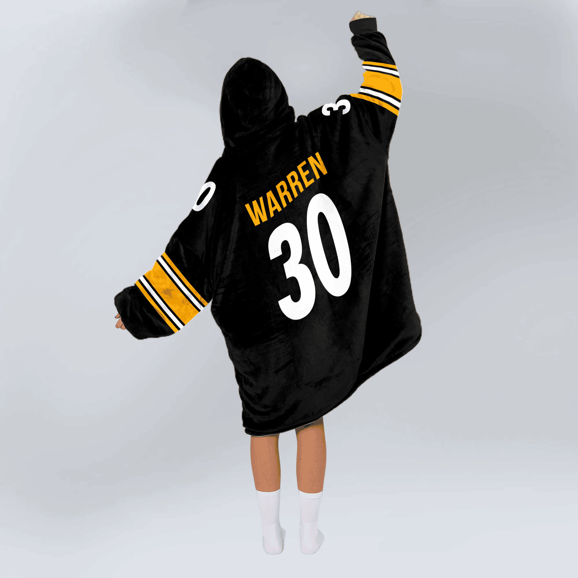 Adult 30 Pittsburgh Football Unisex Blanket Hoodie