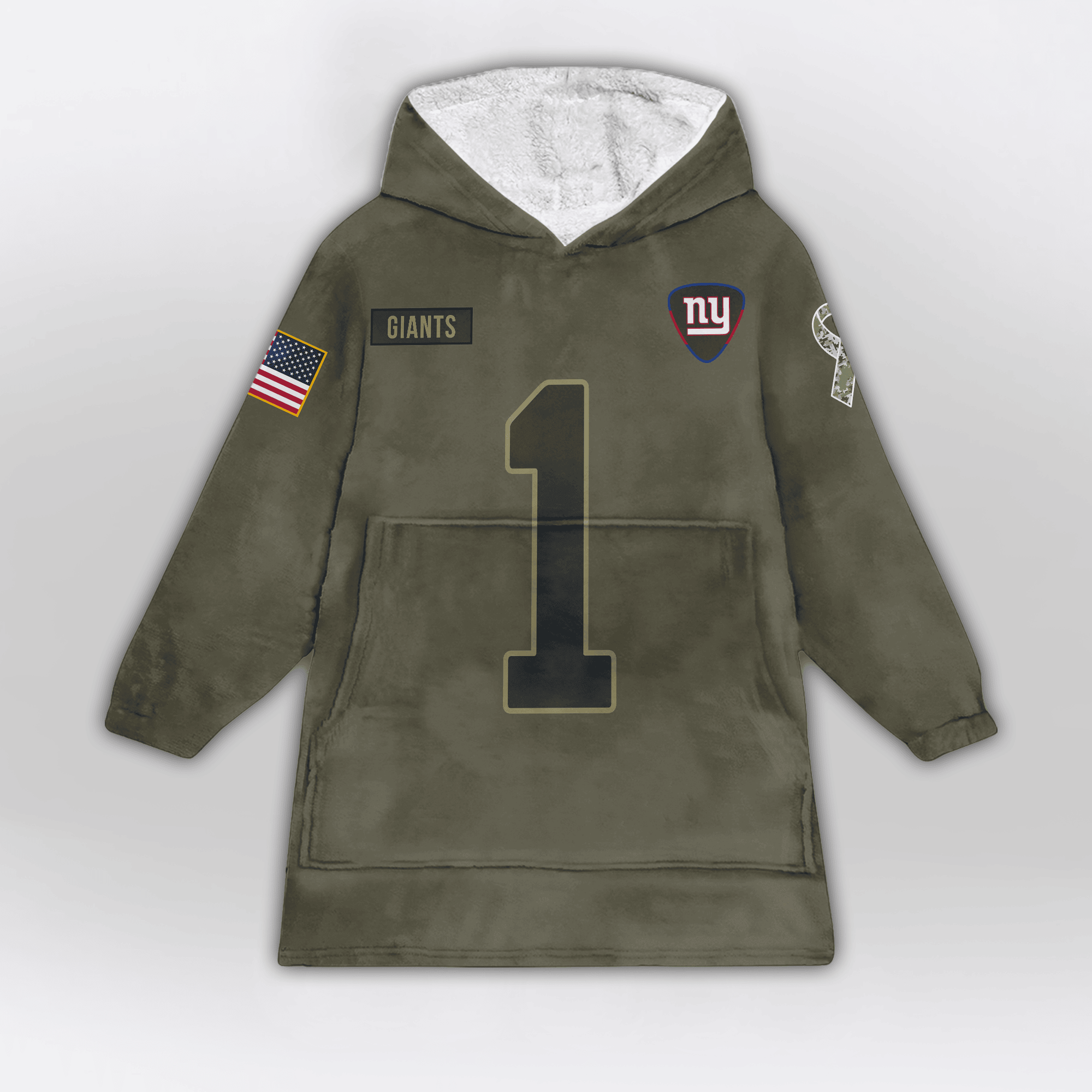 Adult M.N 1 New York G Football Unisex Blanket Hoodie