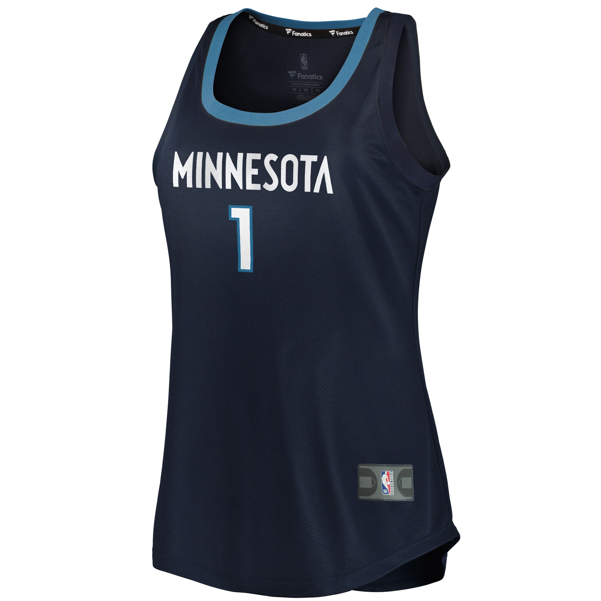 Anthony Edwards Minnesota Timberwolves  Women's 2021/22 Fast Break Tank Jersey - Icon Edition - Navy
