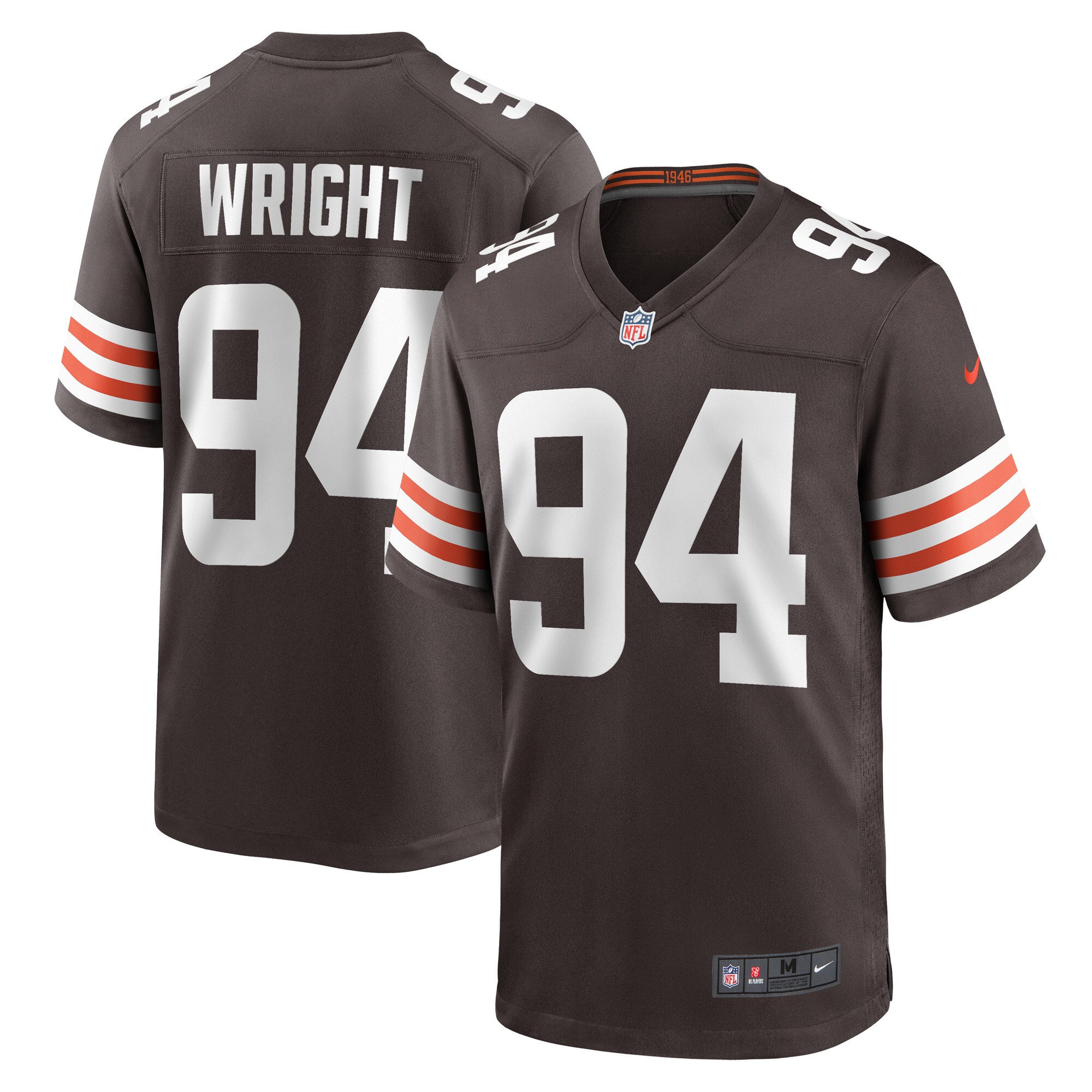 Alex Wright Cleveland Browns  Game Player Jersey - Brown