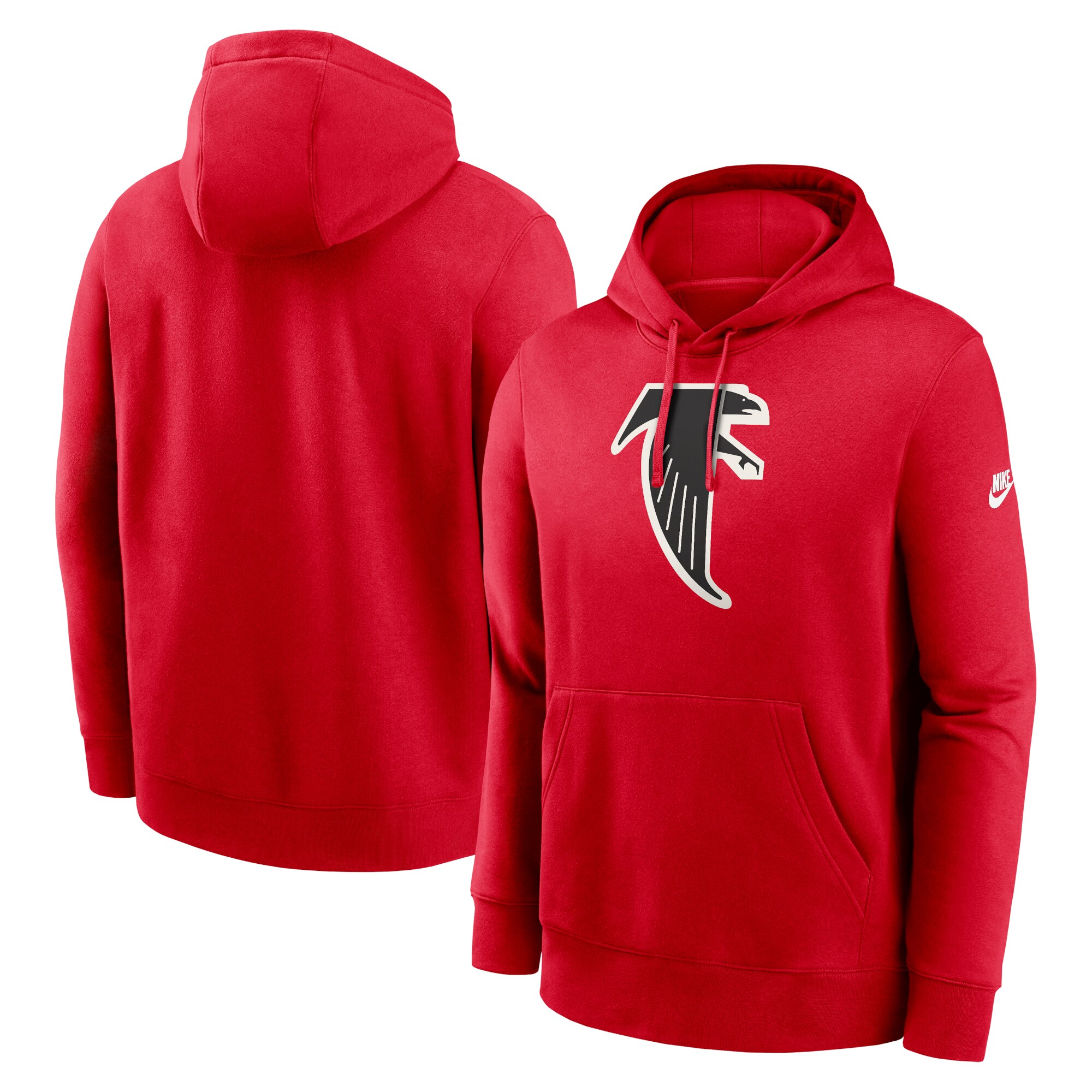 Atlanta Falcons Rewind Club Logo Pullover Hoodie - Red