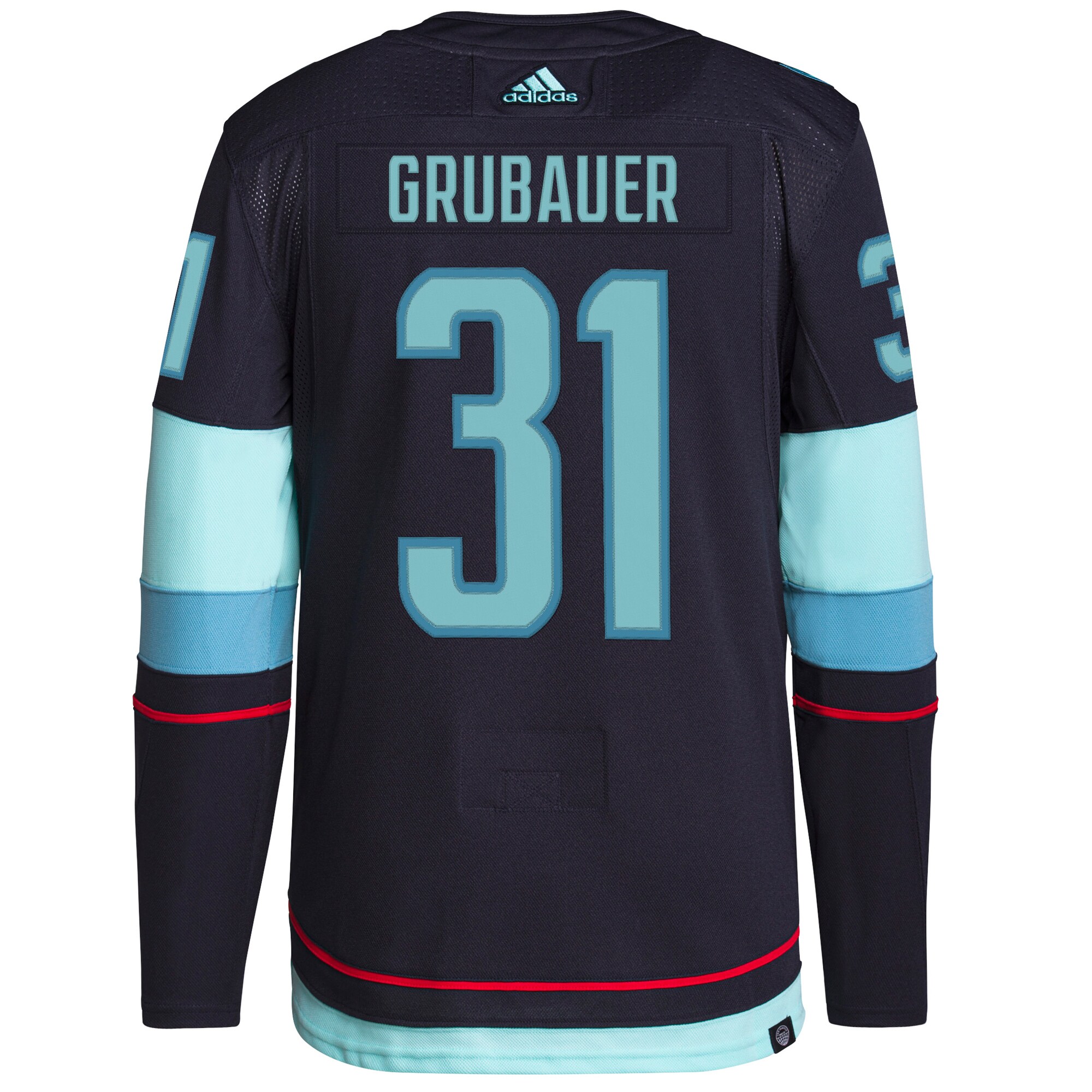 Philipp Grubauer Seattle Kraken  Home Authentic Primegreen Player Jersey - Navy