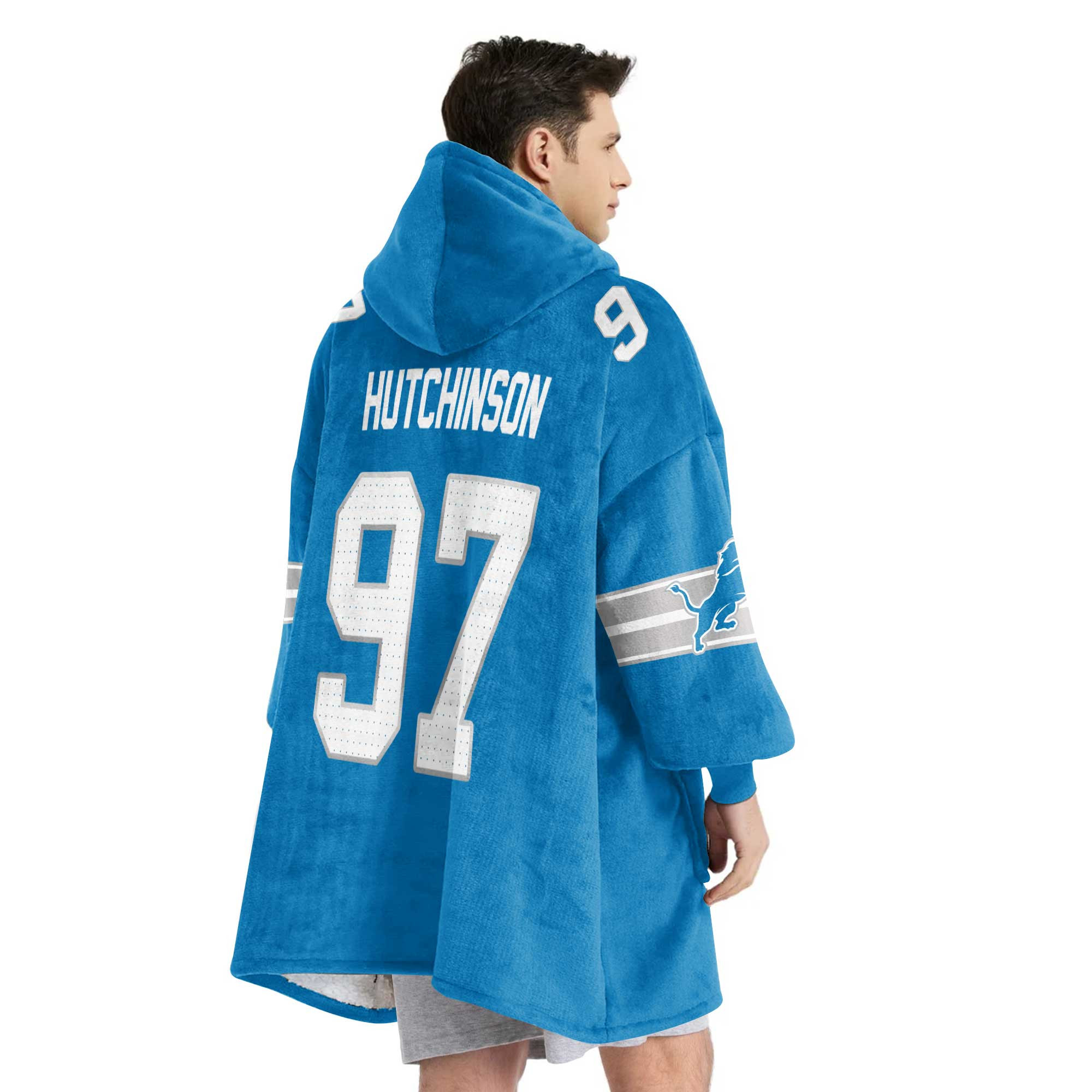 Adult Captain A.H 97 Detroit Football Unisex Blanket Hoodie