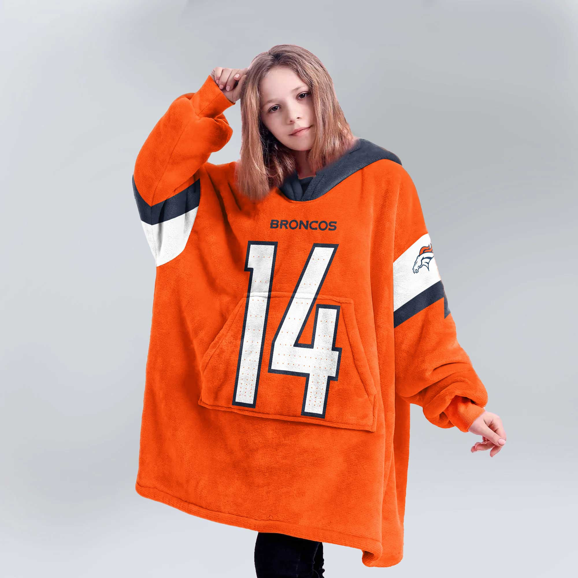Kid C.S 14 Denver Football Unisex Blanket Hoodie