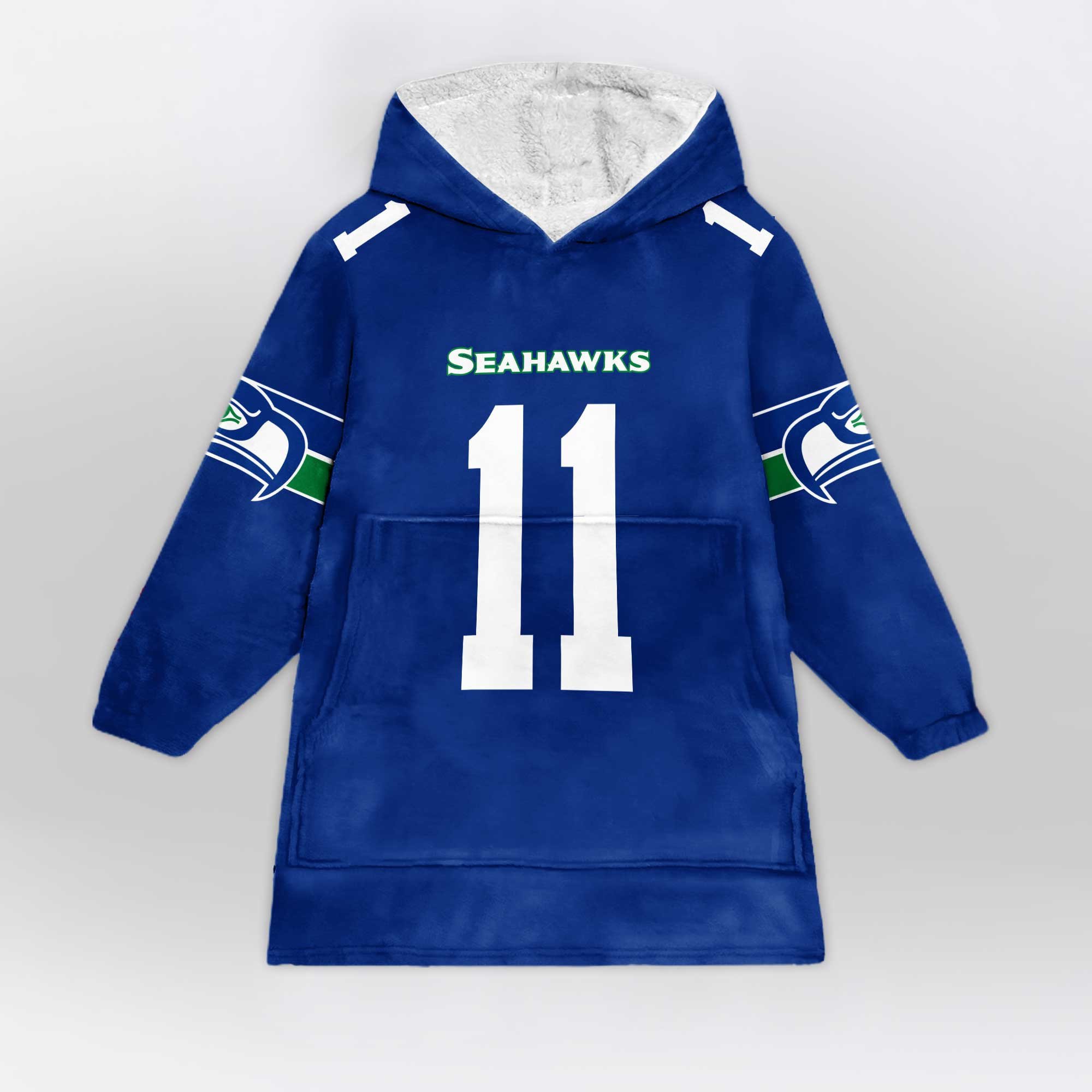 Adult 11 Seattle Football Unisex Blanket Hoodie