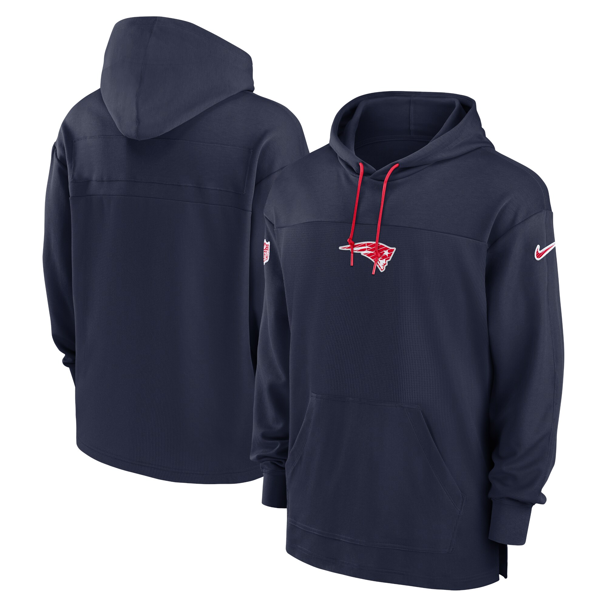 New England Patriots Sideline Jersey Performance Pullover Hoodie - Navy