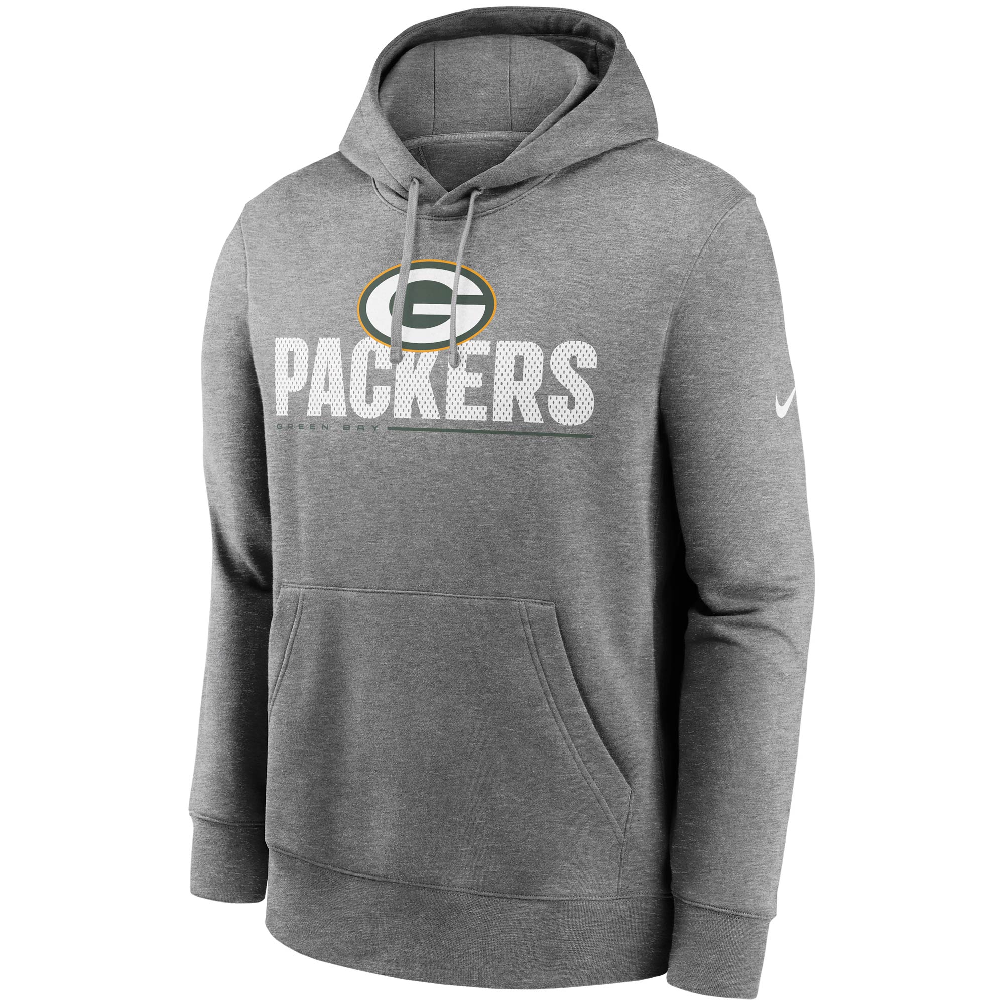 Green Bay Packers Team Impact Club Pullover Hoodie - Heathered Charcoal