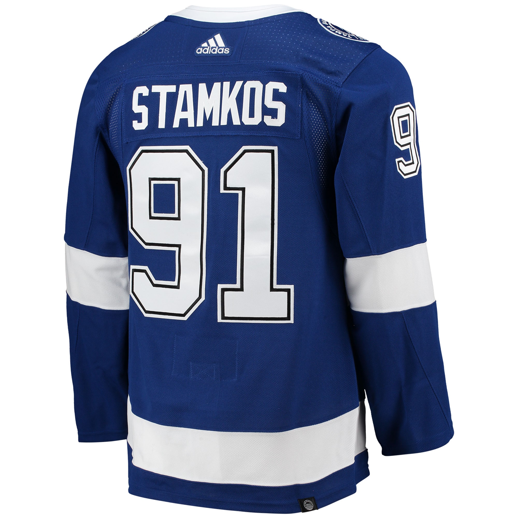 Steven Stamkos Tampa Bay Lightning  Home Captain Patch Primegreen Authentic Pro Player Jersey - Blue