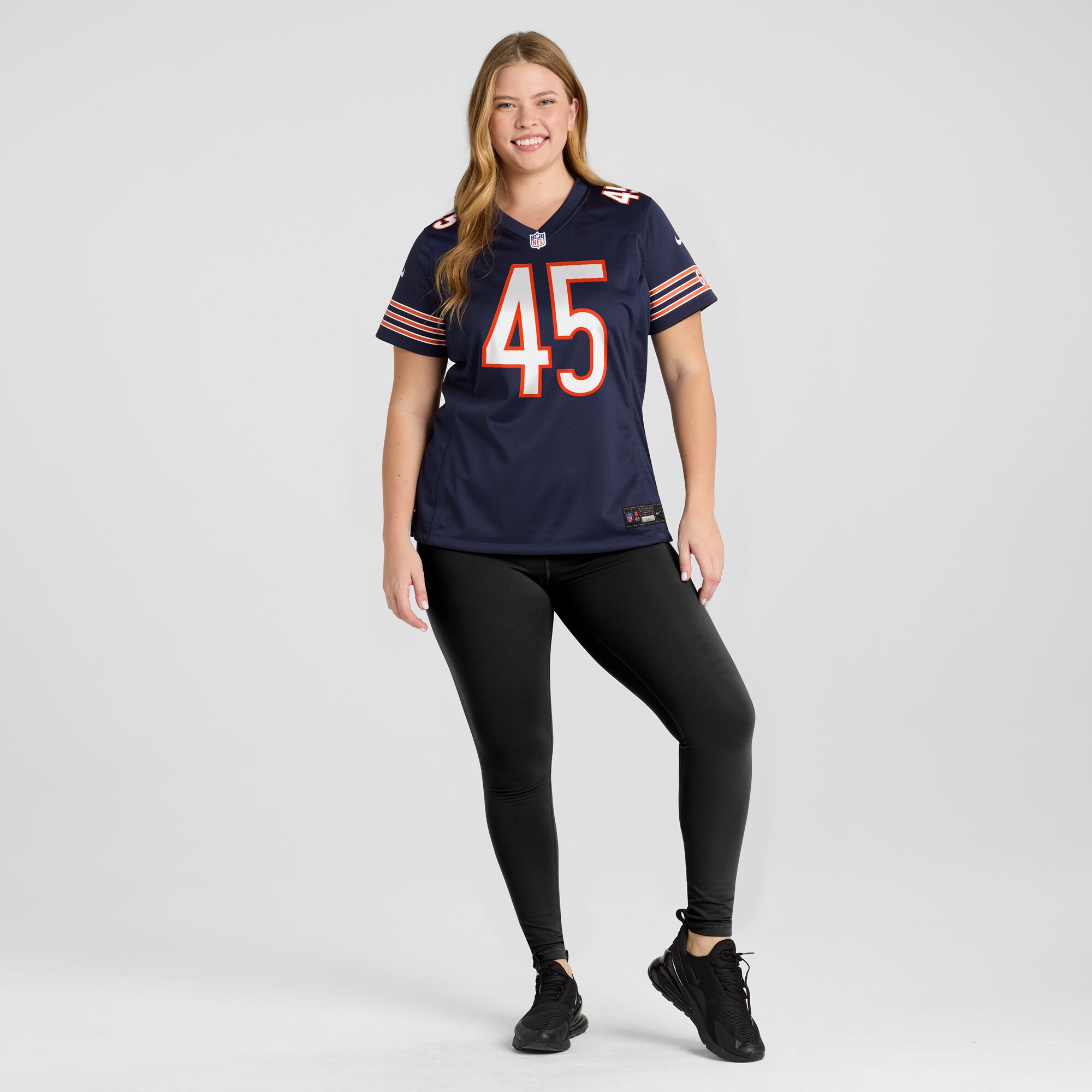 Amen Ogbongbemiga Chicago Bears Women's  Game Jersey -  Navy
