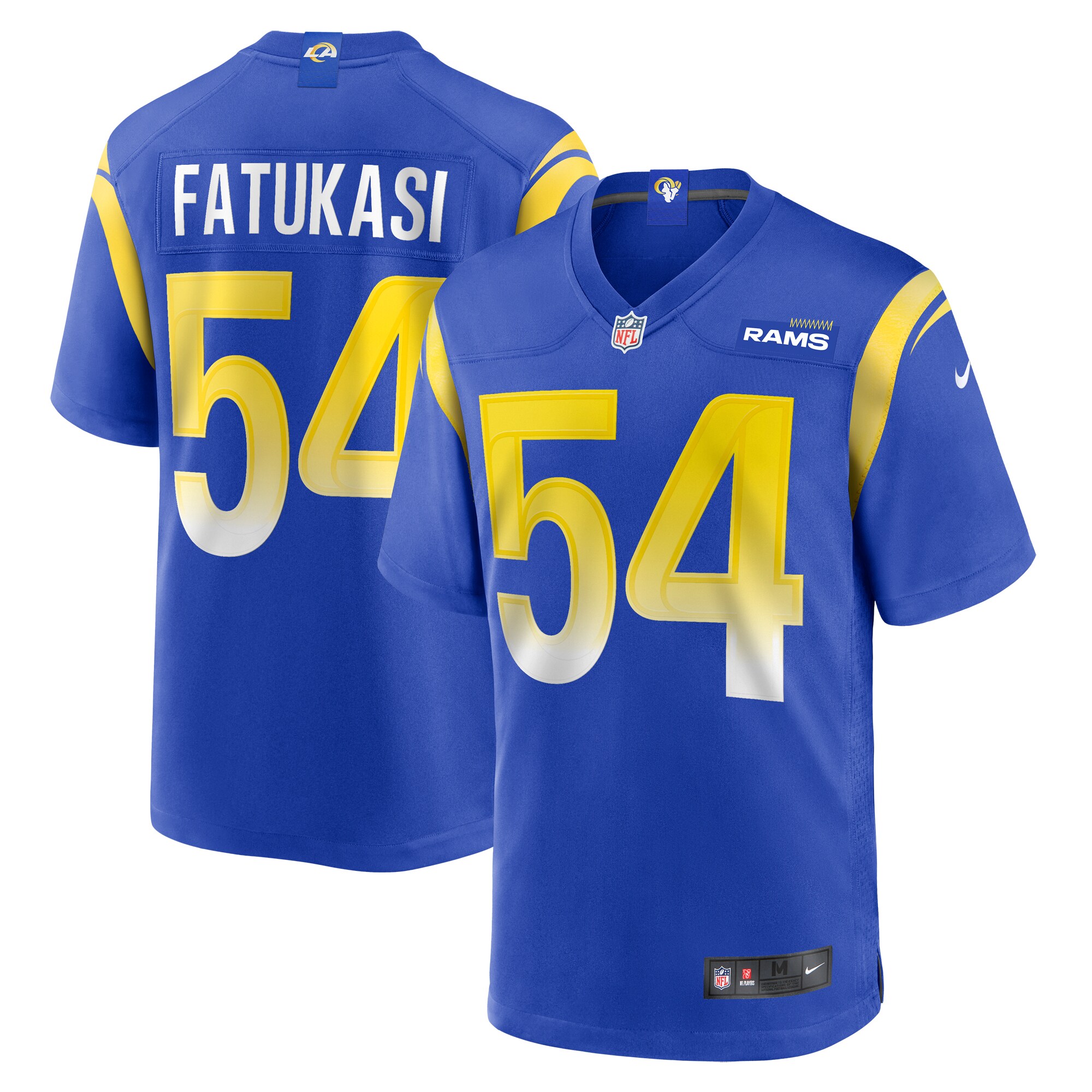 Olakunle Fatukasi Los Angeles Rams  Game Jersey -  Royal