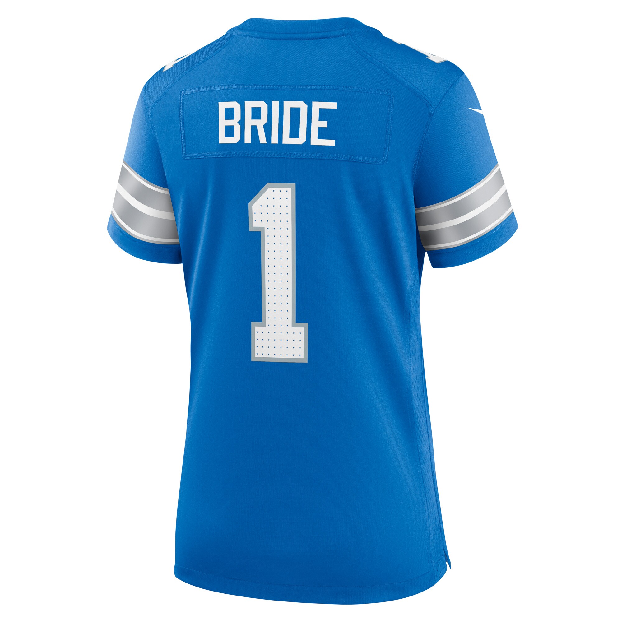 Number 1 Bride Detroit Lions Women's Game Jersey - Blue