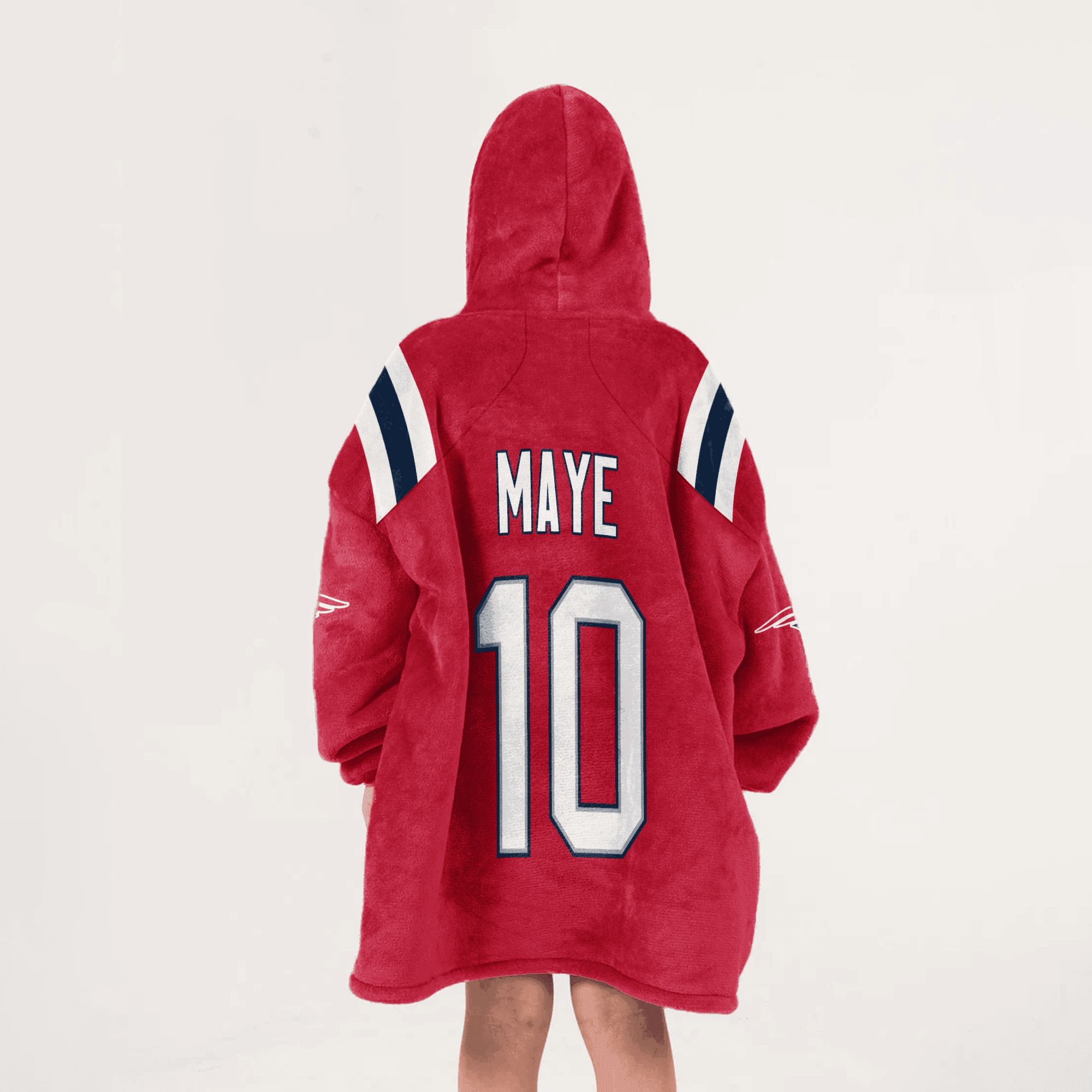 Kid 10 New England Football Unisex Blanket Hoodie