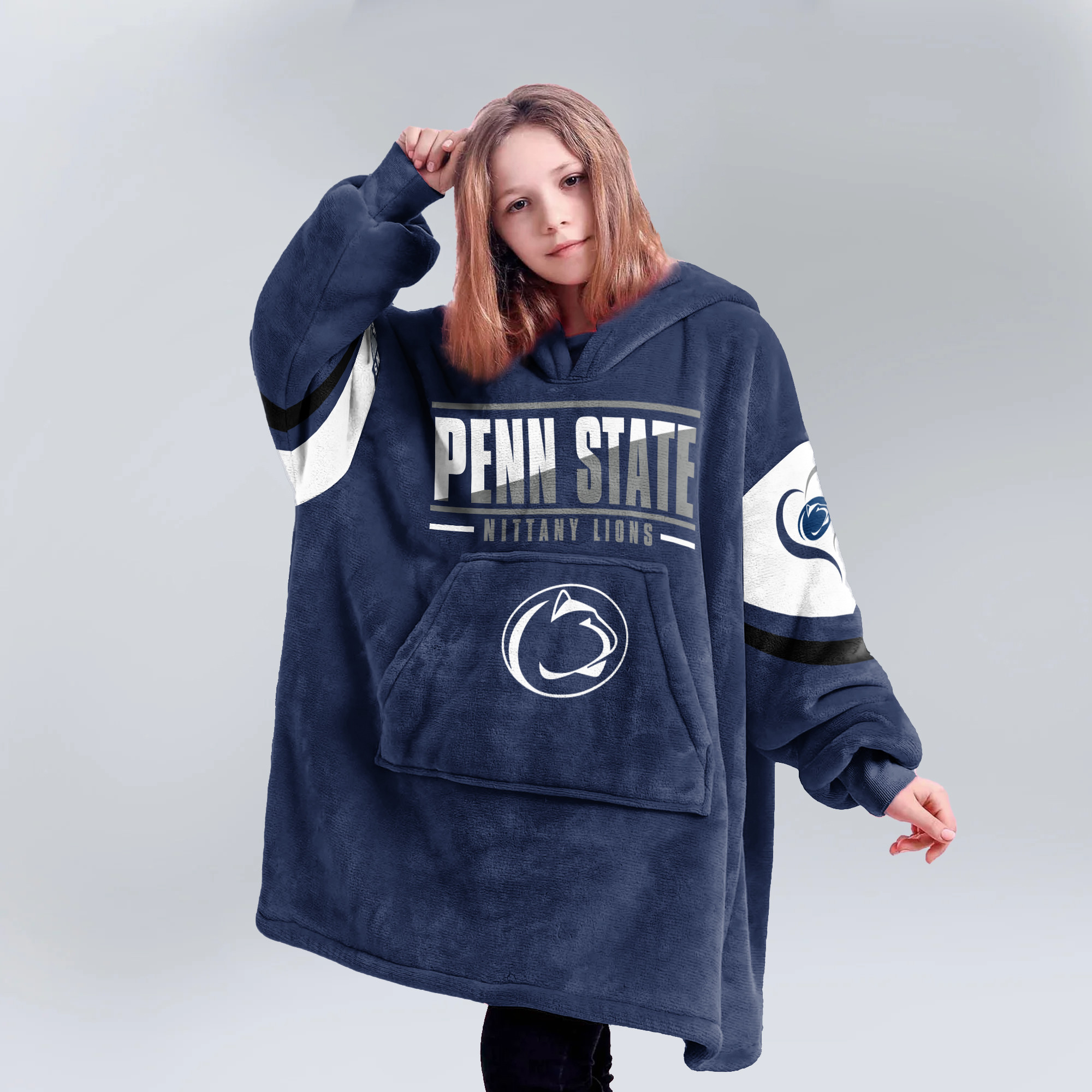 Adult Penn State Football Unisex Blanket Hoodie