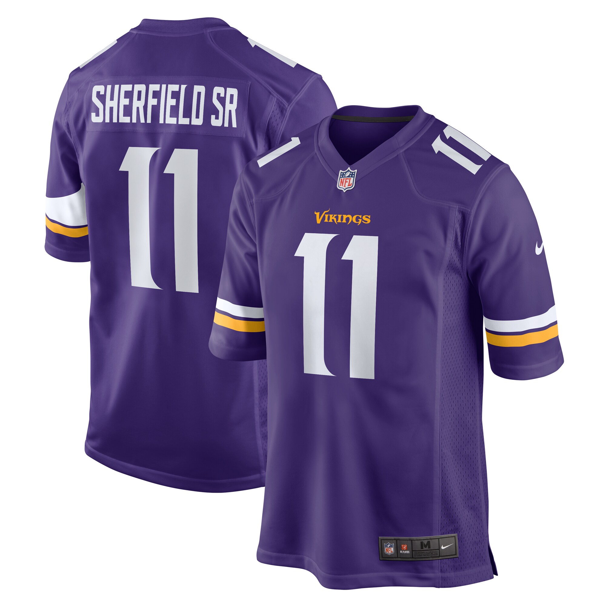 Trent Sherfield Sr. Minnesota Vikings Game Jersey -  Purple