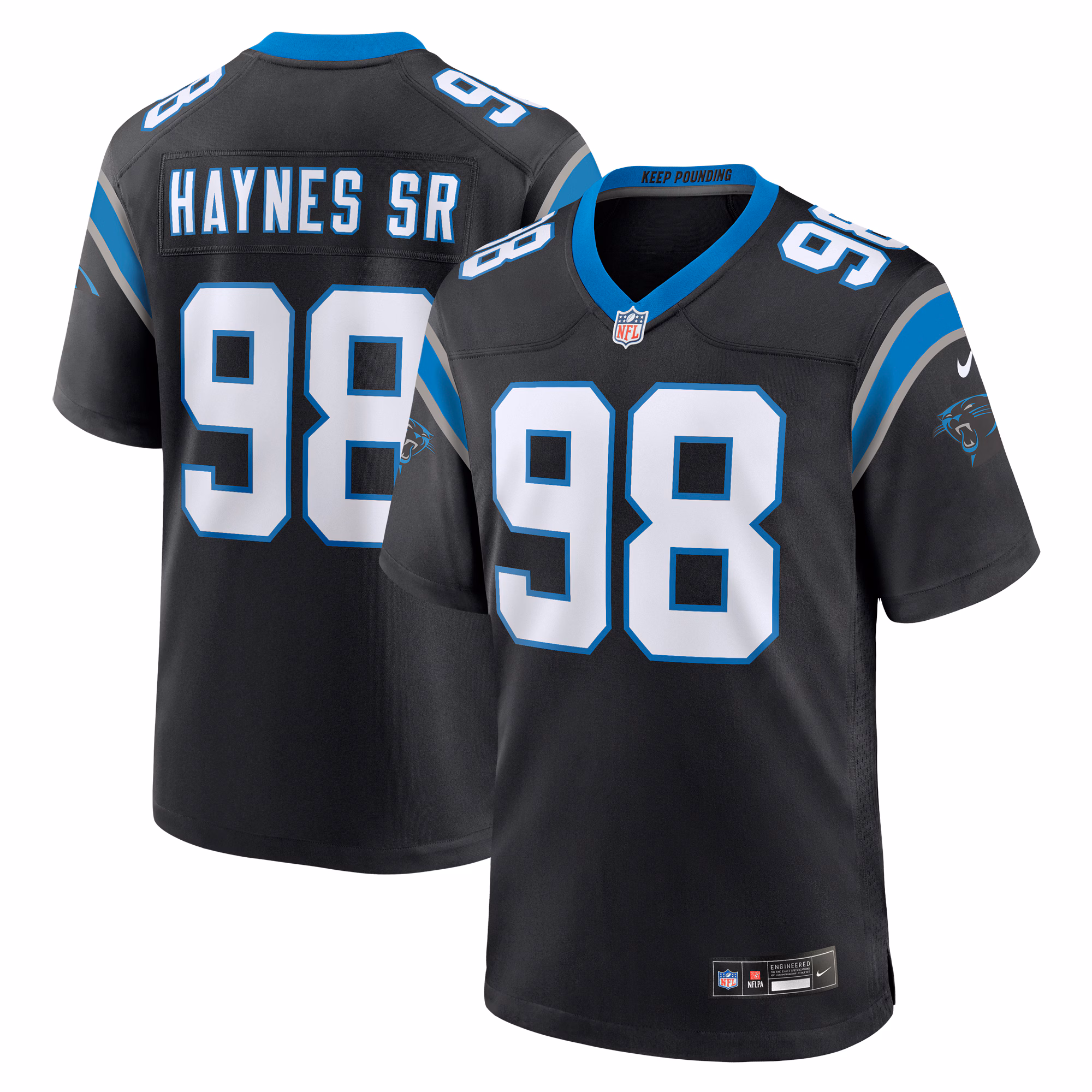 Marquis Haynes Sr. Carolina Panthers Team Game Jersey - Black