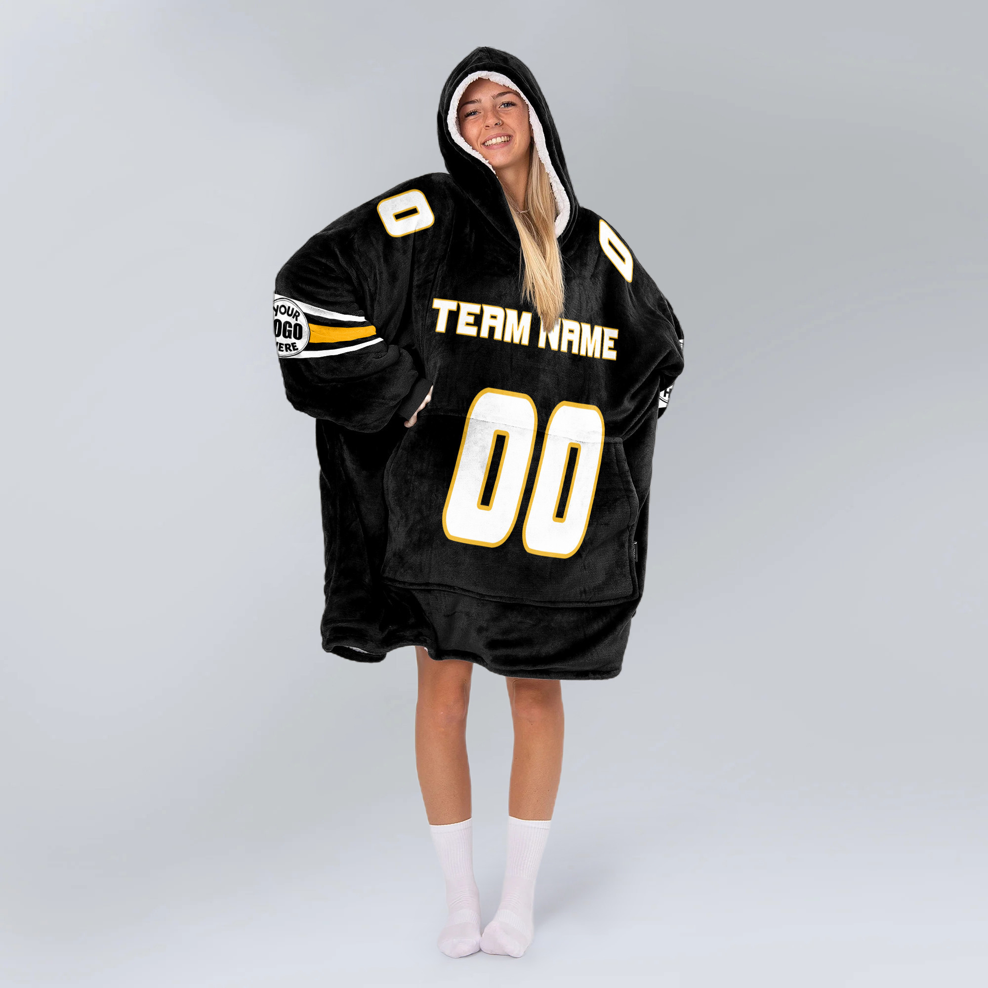 Adult Custom Blanket Hoodie Missouri Inspired Color