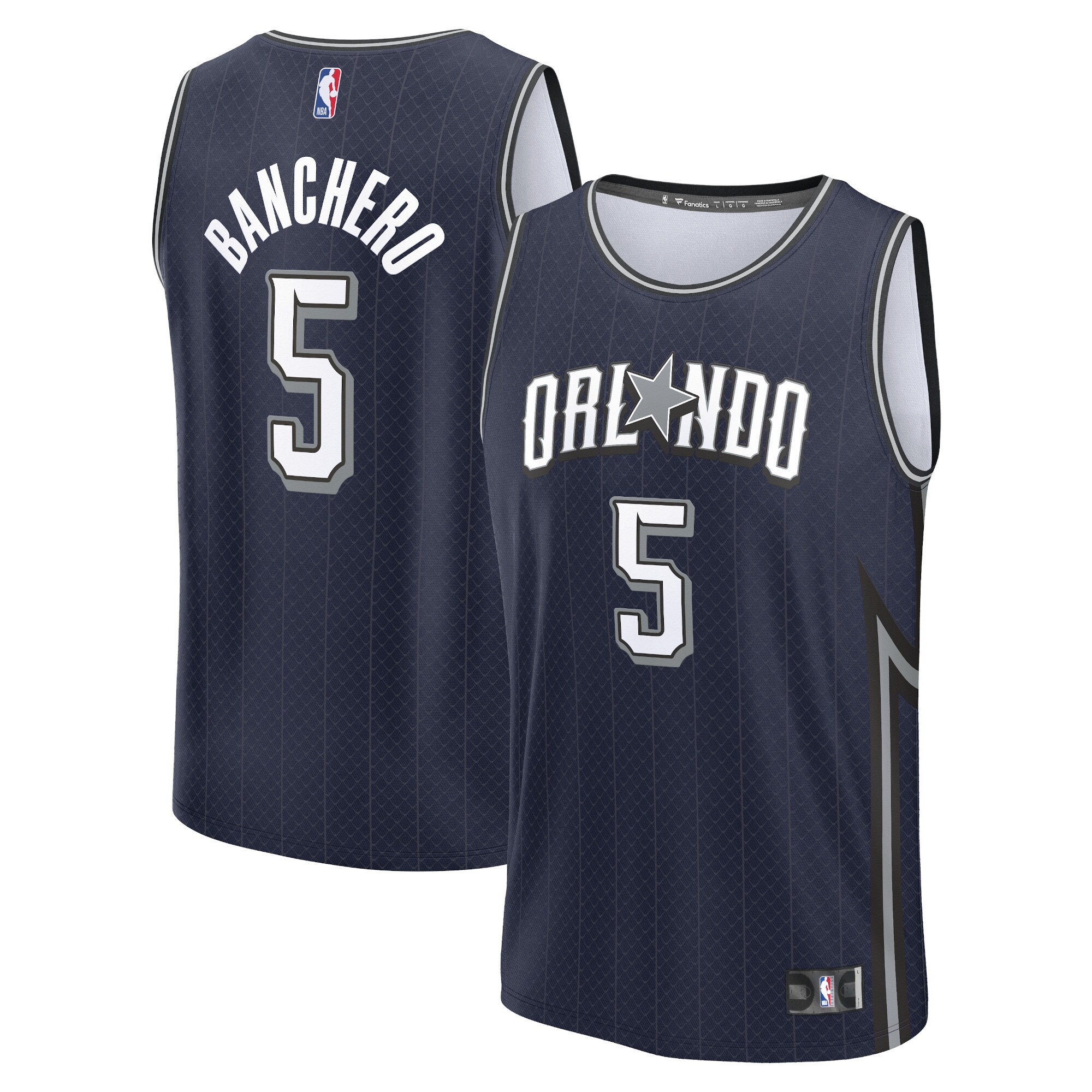 Youth Orlando Magic Paolo Banchero  Navy 2023/24 Fast Break Jersey - City Edition