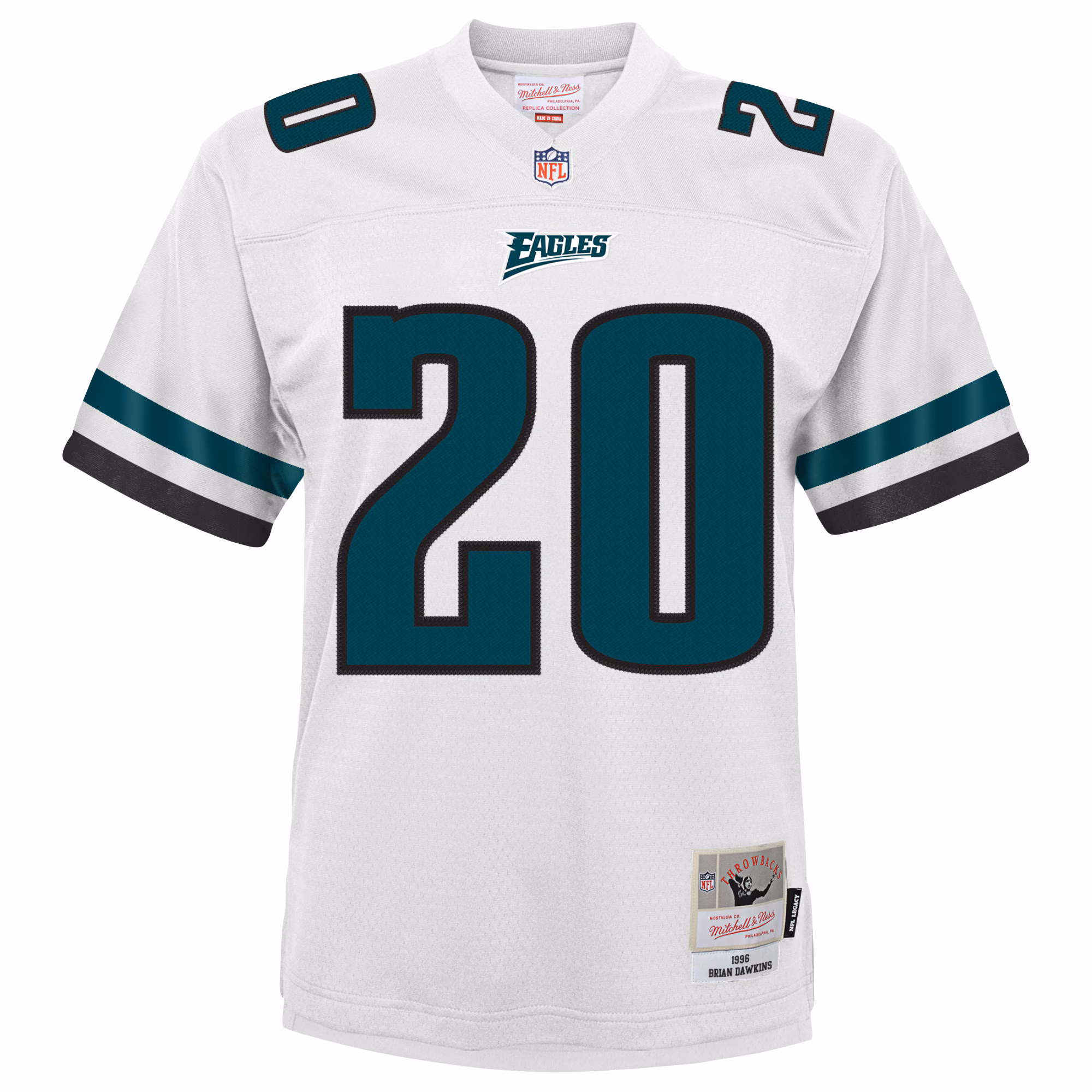 Brian Dawkins Philadelphia Eagles #20 Youth 2004 Retired Player Legacy Jersey - White
