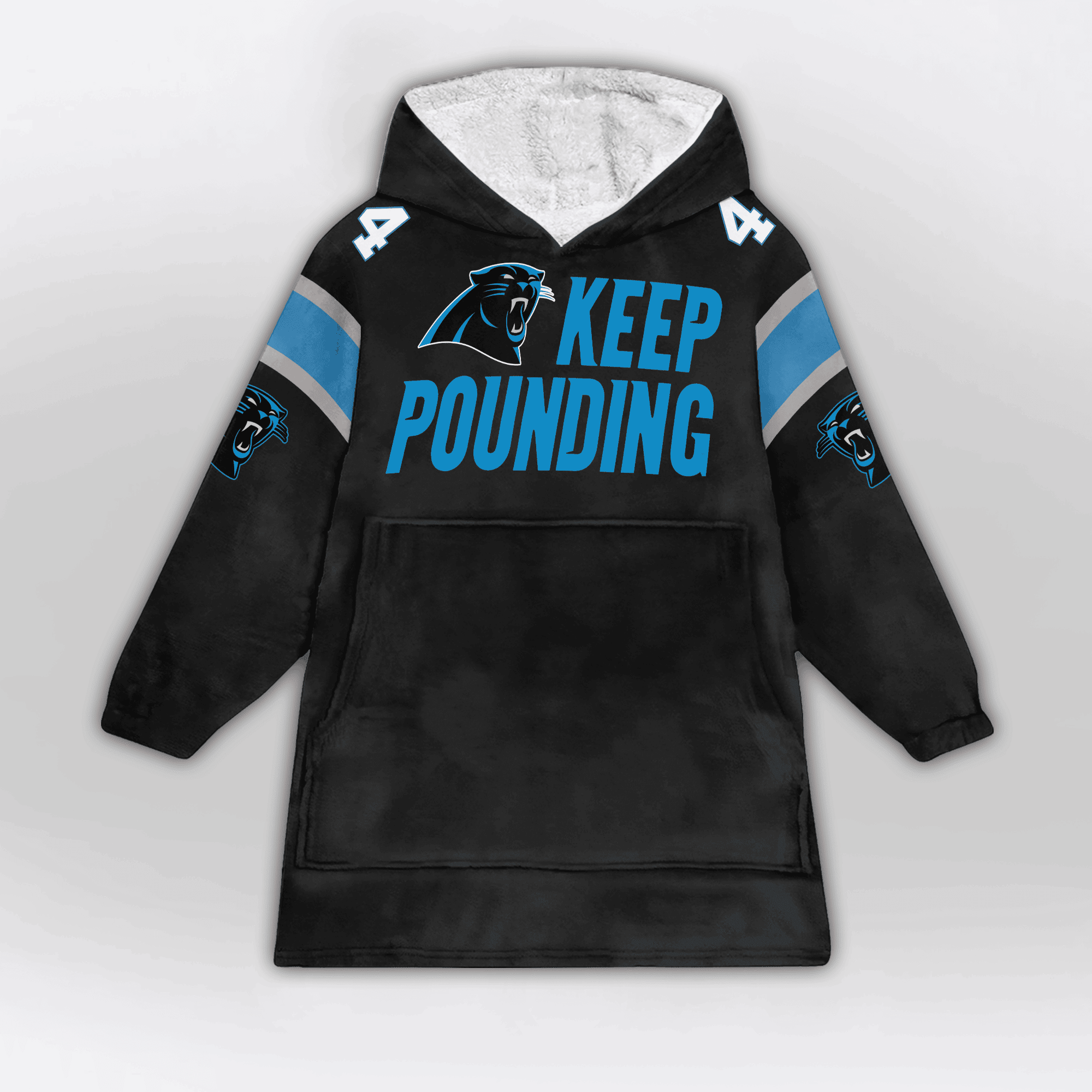 Kid Keep Pounding 4 Carolina Football Unisex Blanket Hoodie