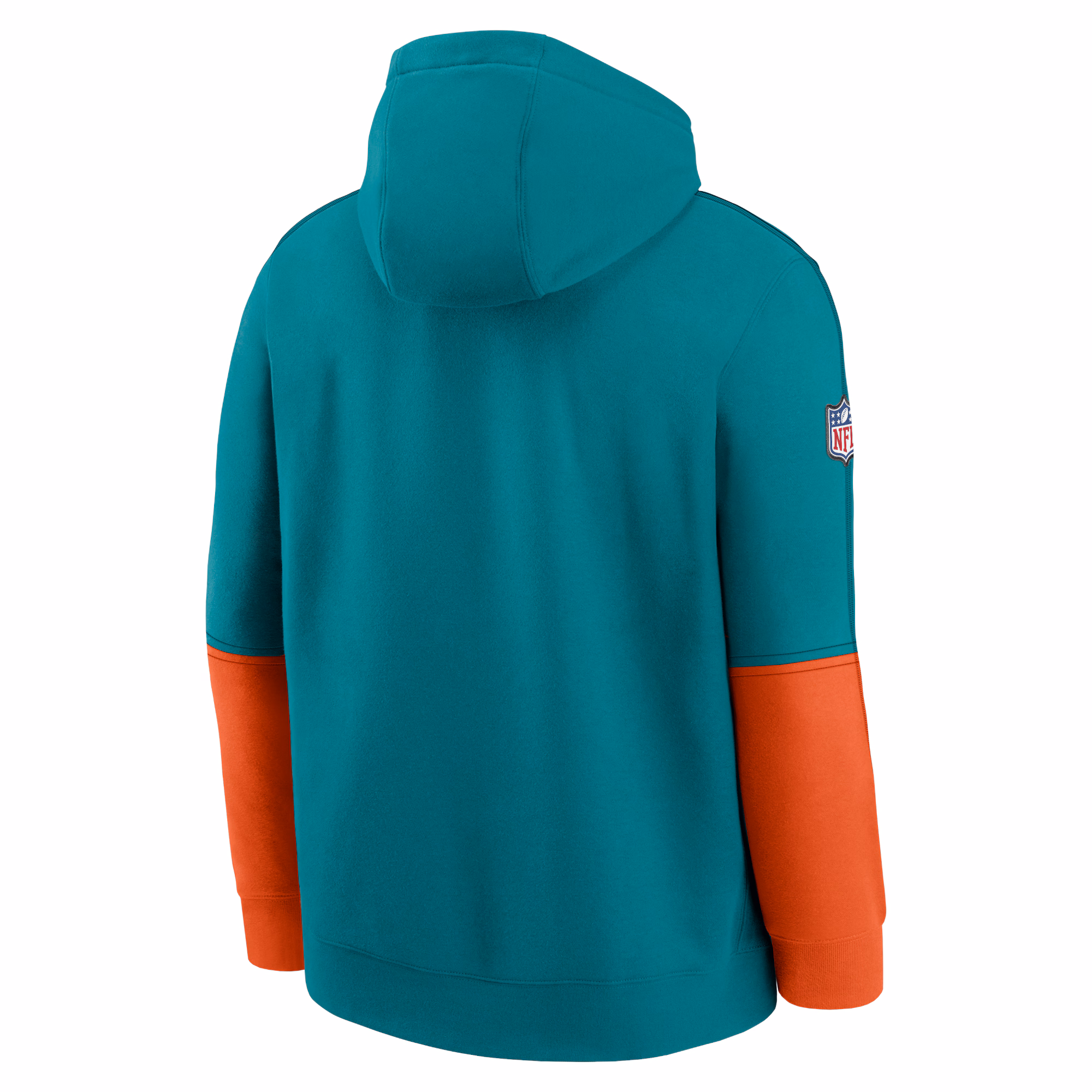 Miami Dolphins  Throwback Logo Club Tri-Blend Pullover Hoodie - Aqua
