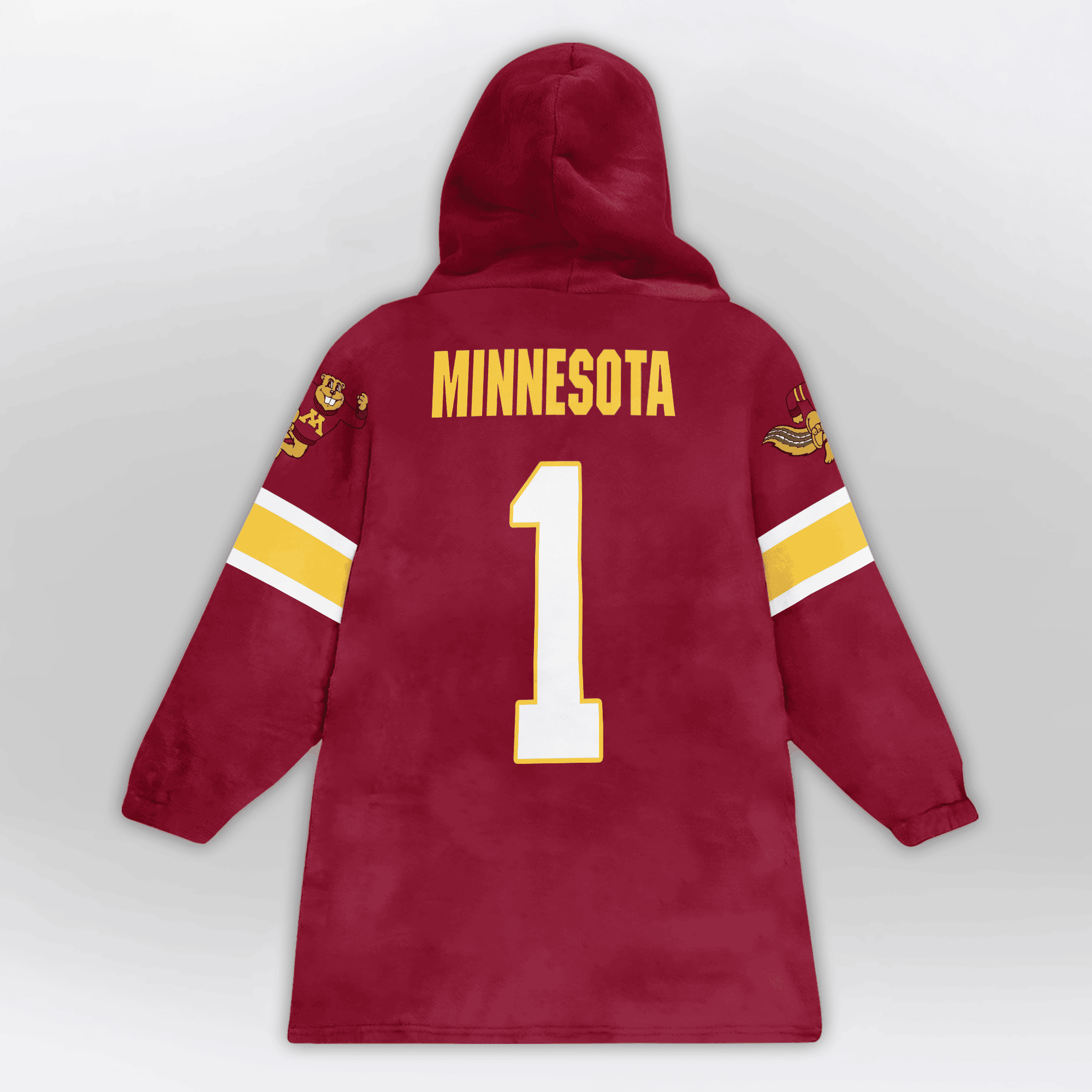 Kid 1 Minnesota Football Unisex Blanket Hoodie