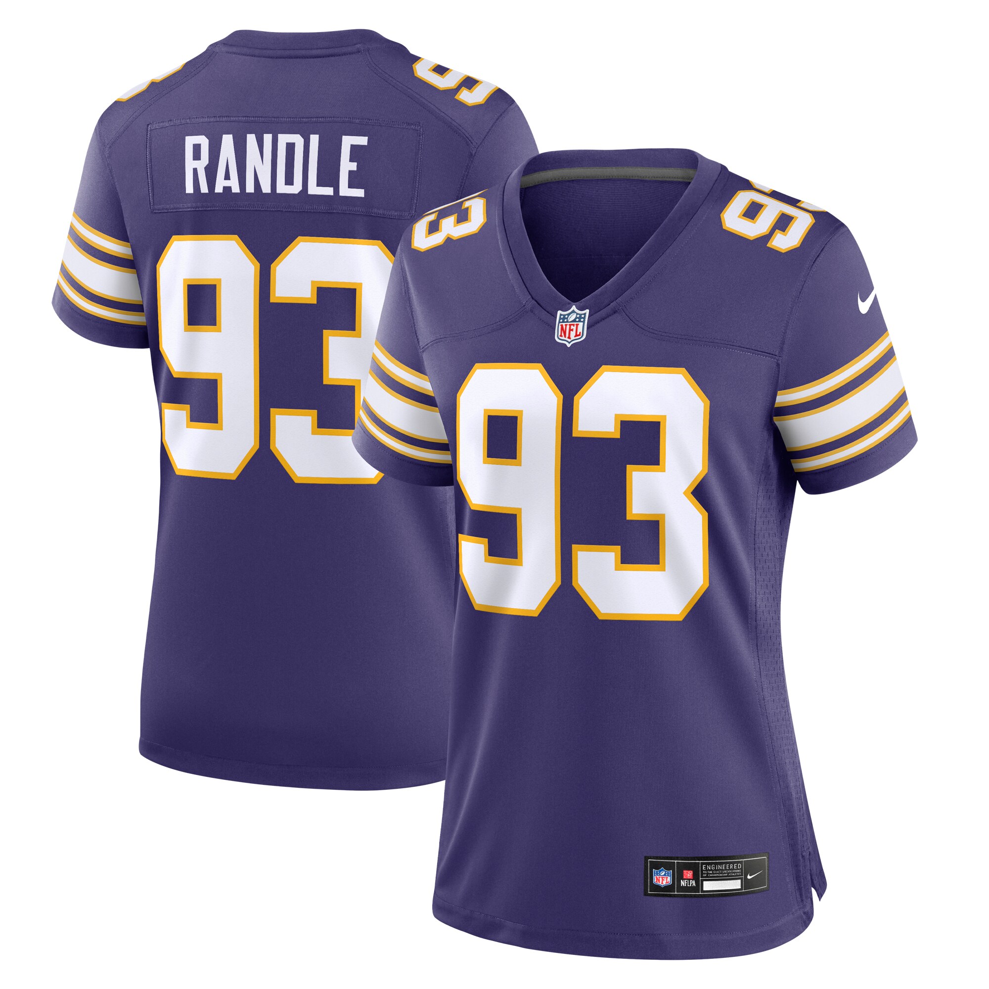 John Randle Minnesota Vikings  Women's Classic Player Game Jersey - Purple